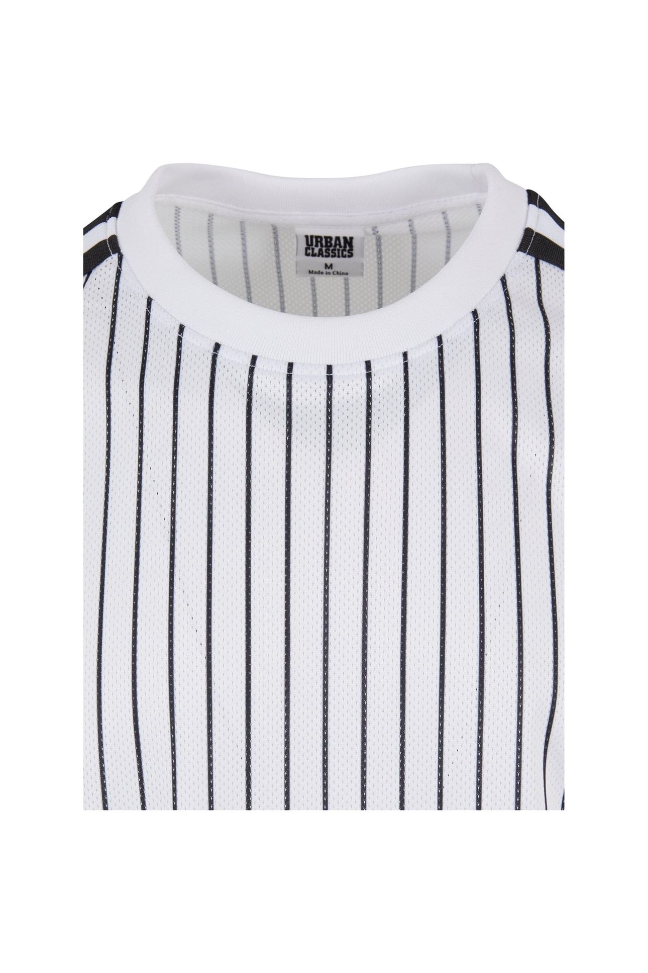 OVERSIZED STRIPED MESH TEE WHITE/BLACK 4