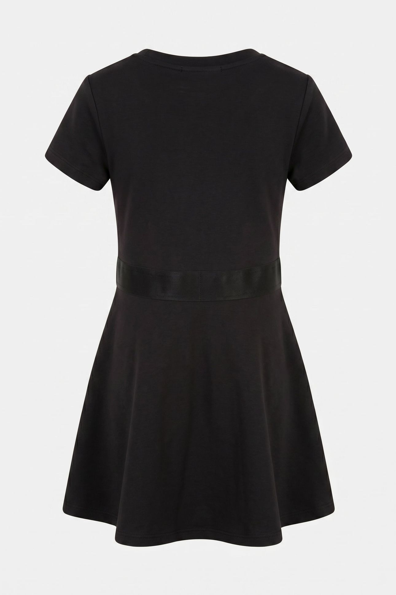 GIRLS FIT AND FLARE PUNTO DRESS BLACK 3