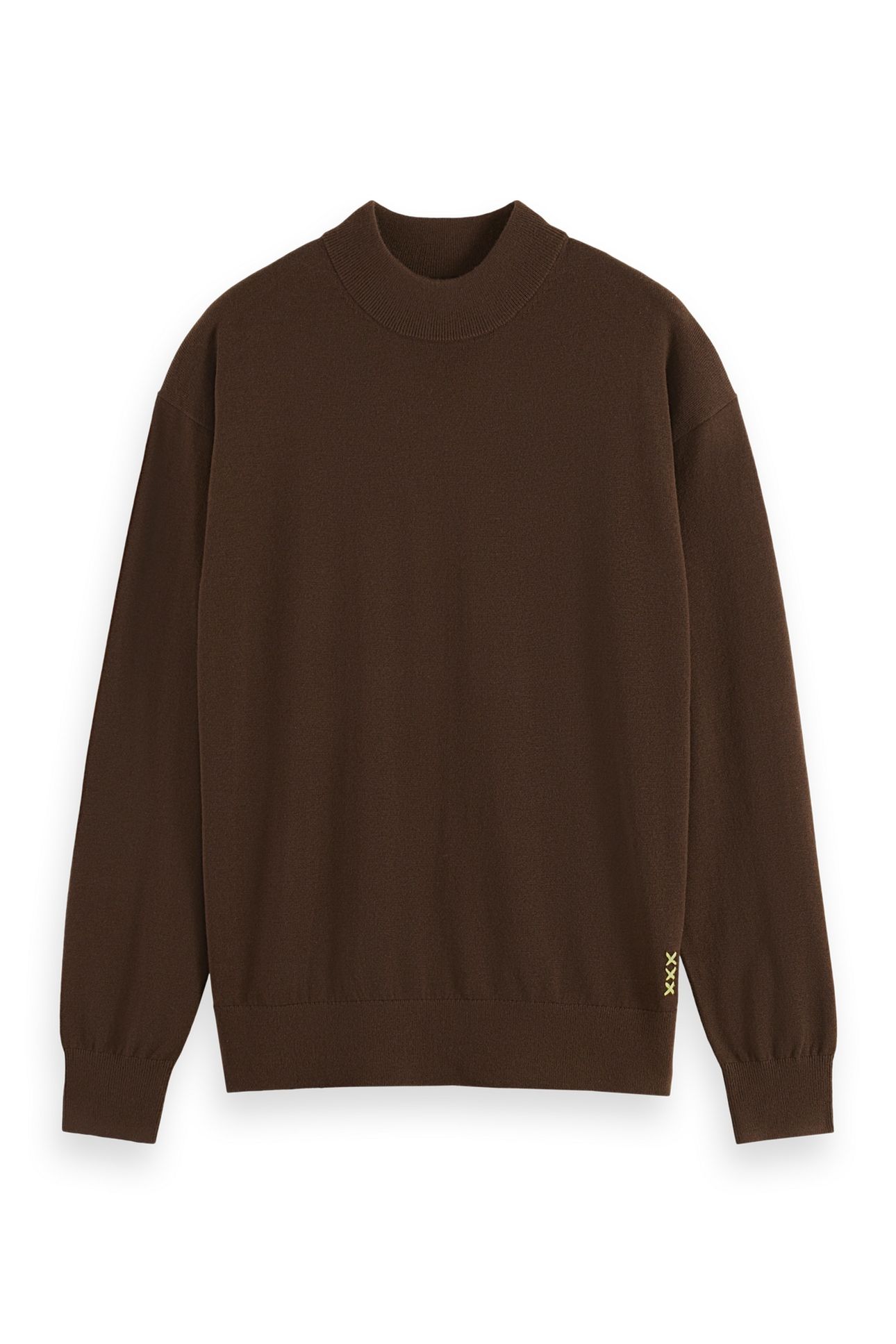 DROPPED SHOULDER MOCK NECK PULLOVER DEMITASSE 1