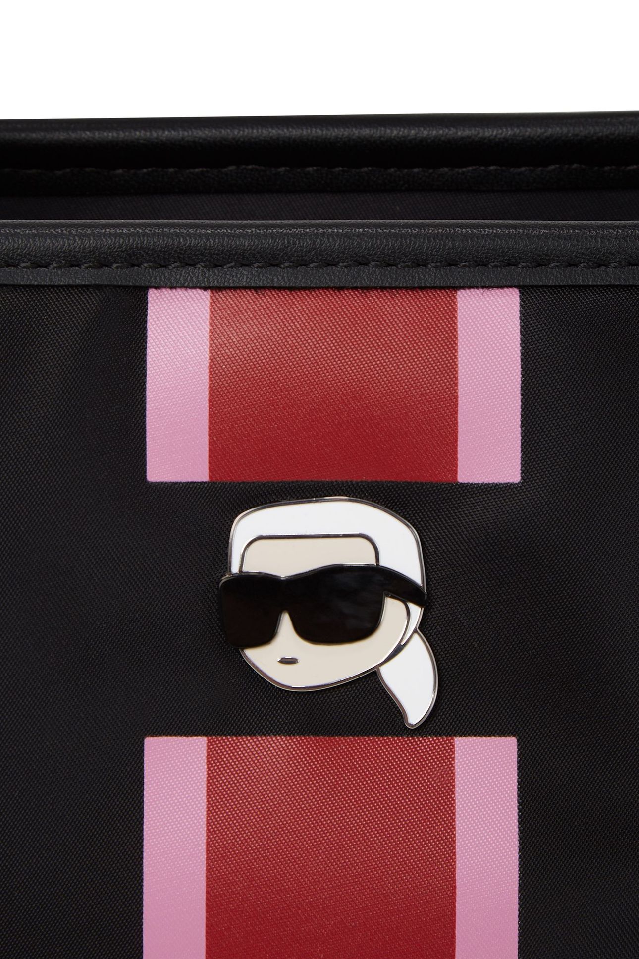 IKON NYLON STRIPE SM TOTE BLACK 6