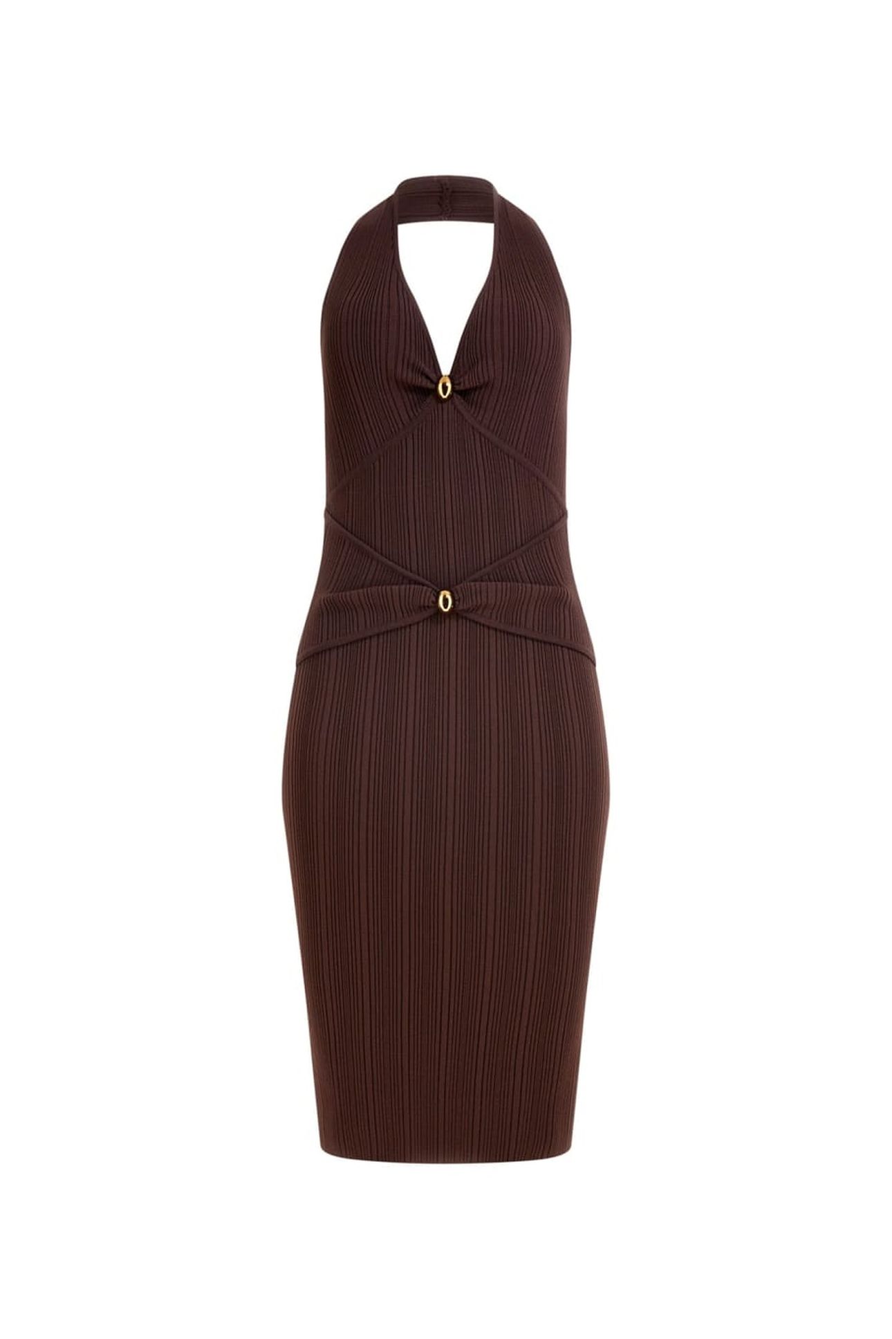 KATHLEEN HALTER DRESS RICH BROWN 9