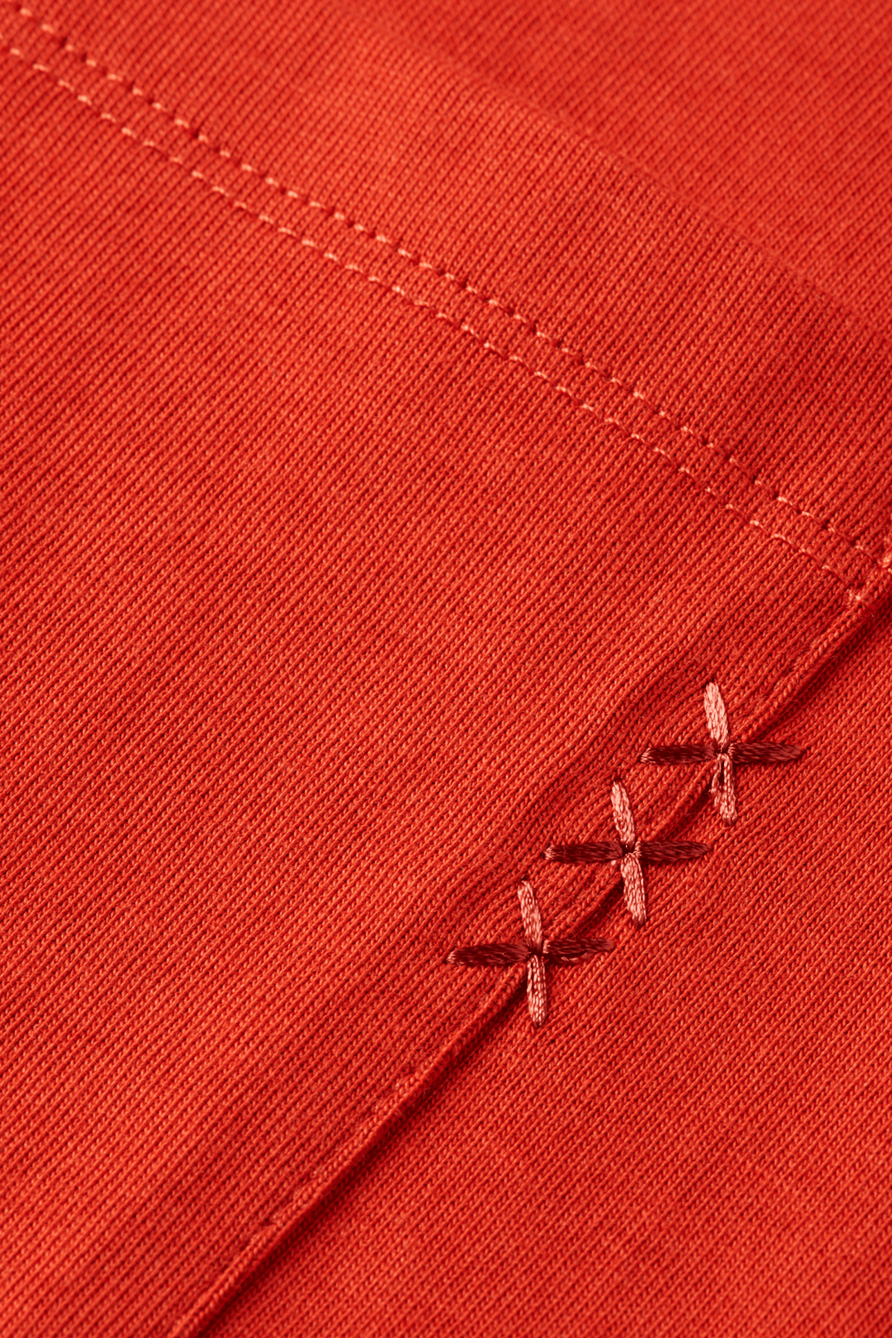 LOOSE-FIT 3 CROSSES POCKET T-SHIRT KETCHUP 3