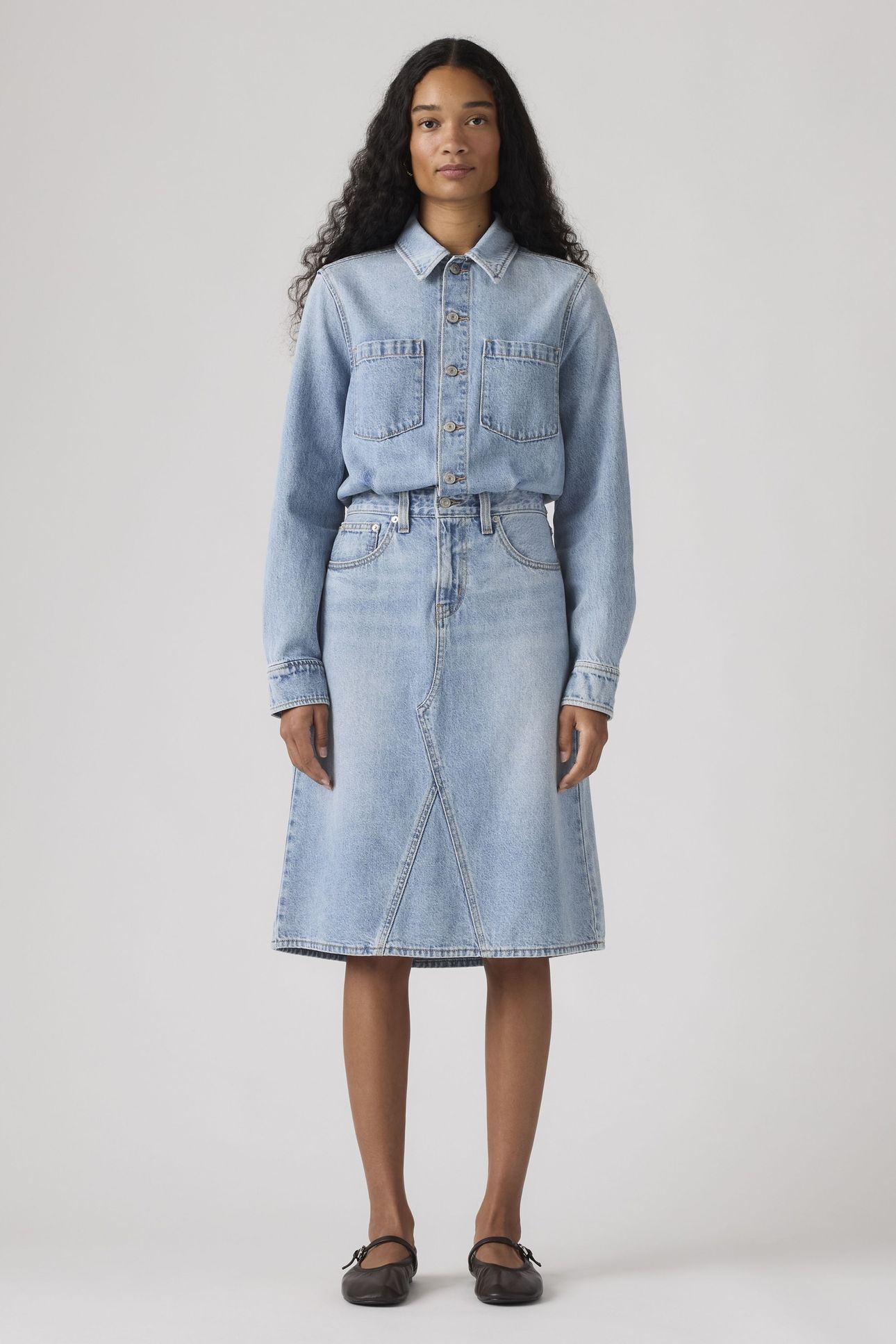 LONG SLEEVE A LINE WESTERN DRESS 2