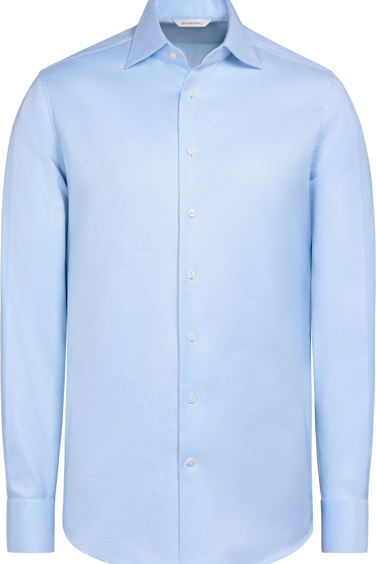 TRAVELLER L.BLUE HOUNDSTOOTH FORMAL SHIRTS LIGHT BLUE 6