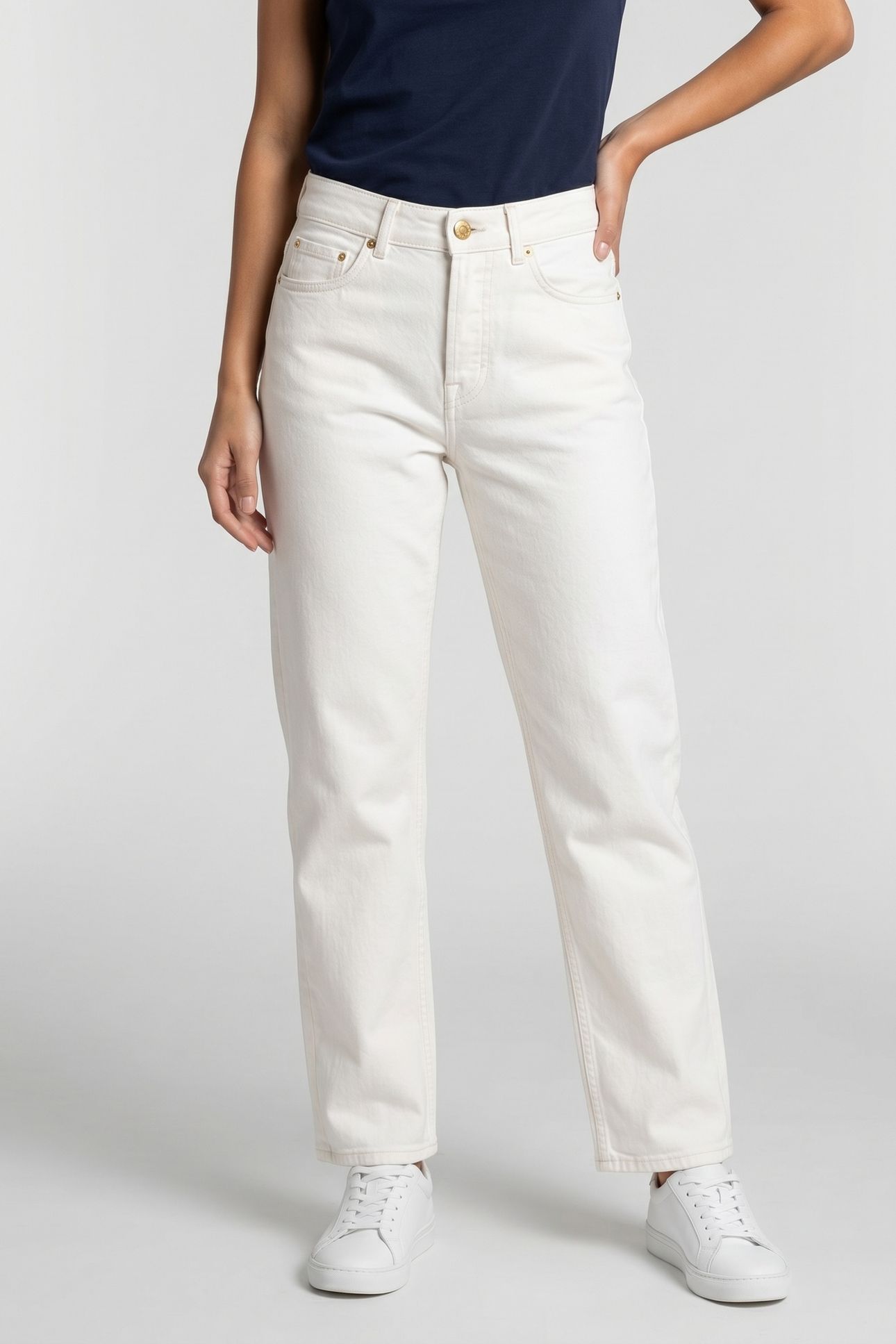 THE SKY STRAIGHT JEANS - COOL WHITE COOL WHITE 1