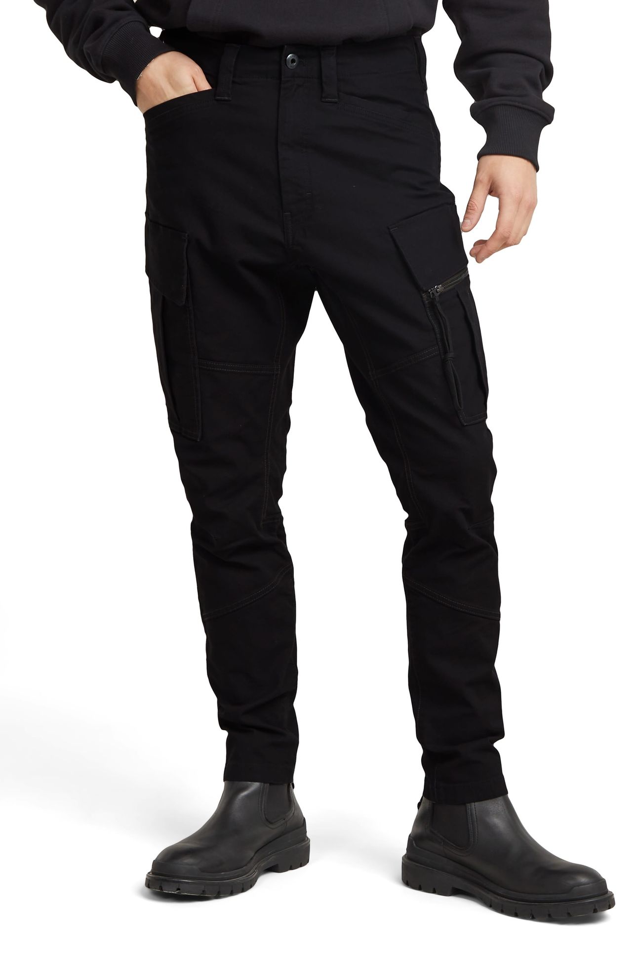 ZIP POCKET 3D SKINNY CARGO 2.0 BLACK 2