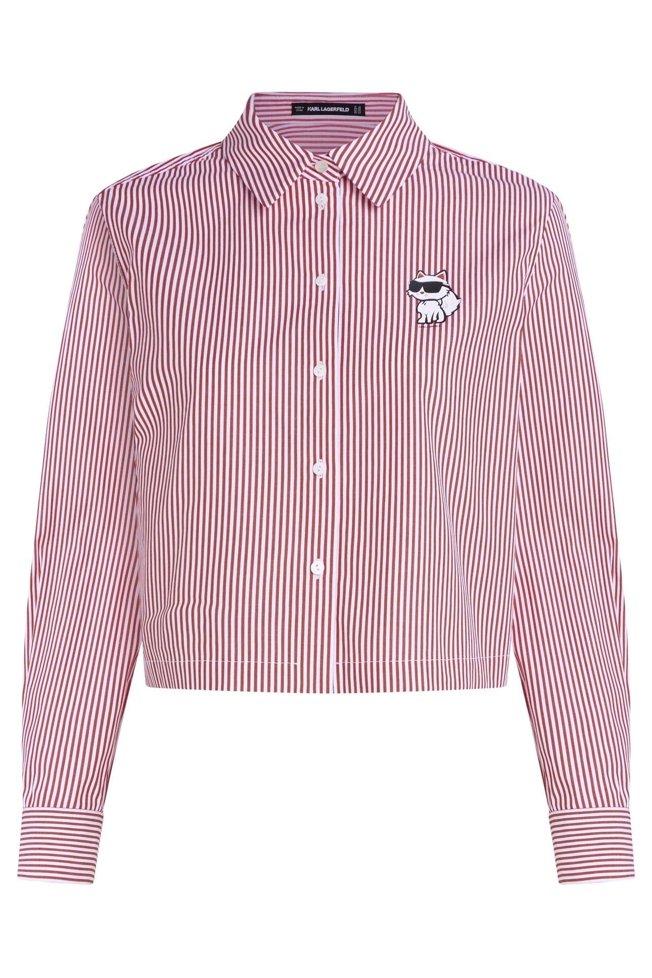 IKON CHOUPETTE CROPPED SHIRT SCARLET SAGE-WHITE STRIPES 4