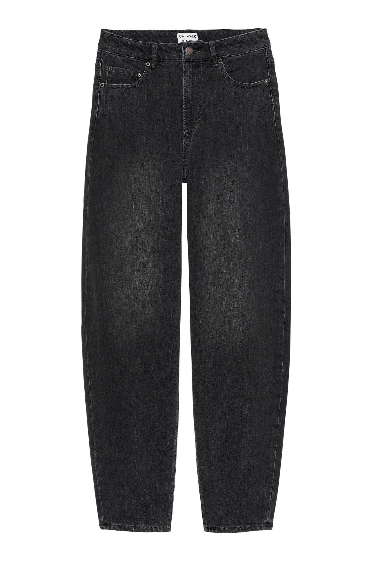 BARREL FIT JEANS WASHED BLACK 4