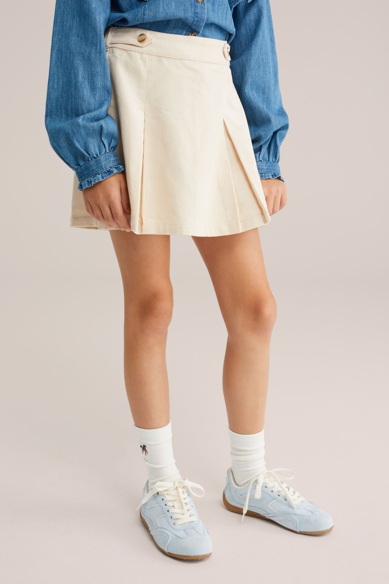SKIRT MINI LENGTH ECRU 1