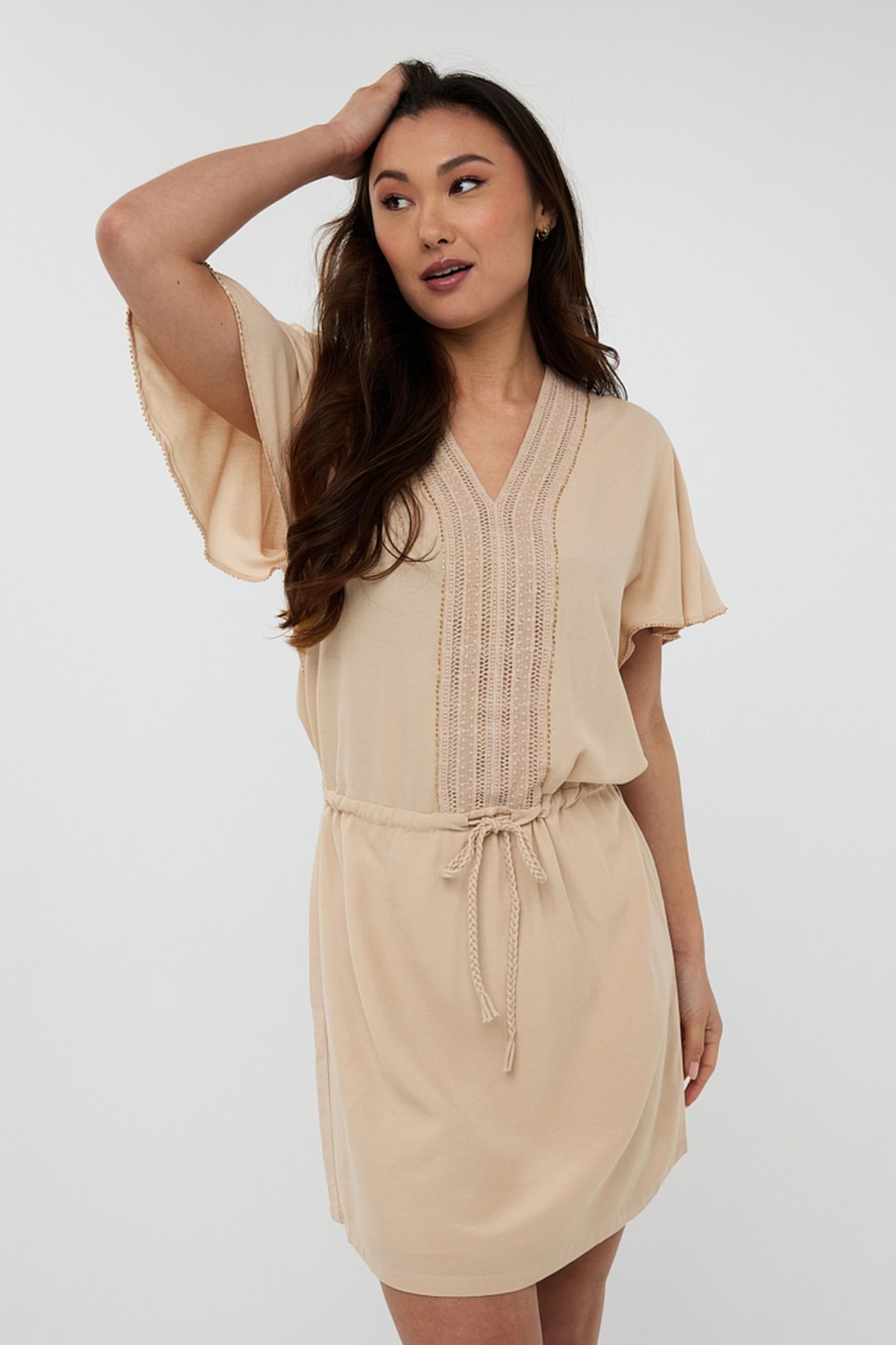 DRESS TUNIC EMBELLISHED SAND 2