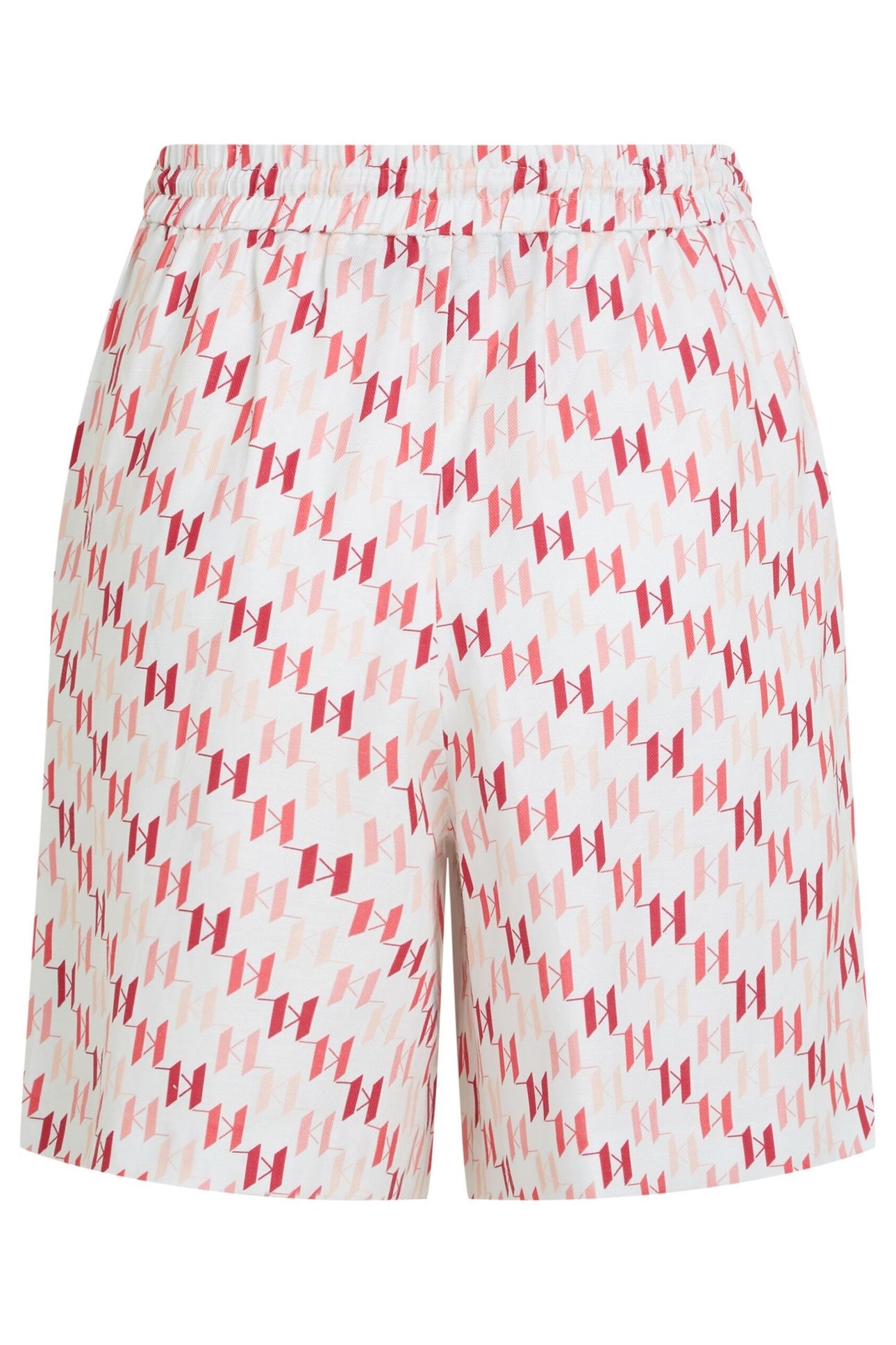 LINEN SHORTS WHITE/RED 2