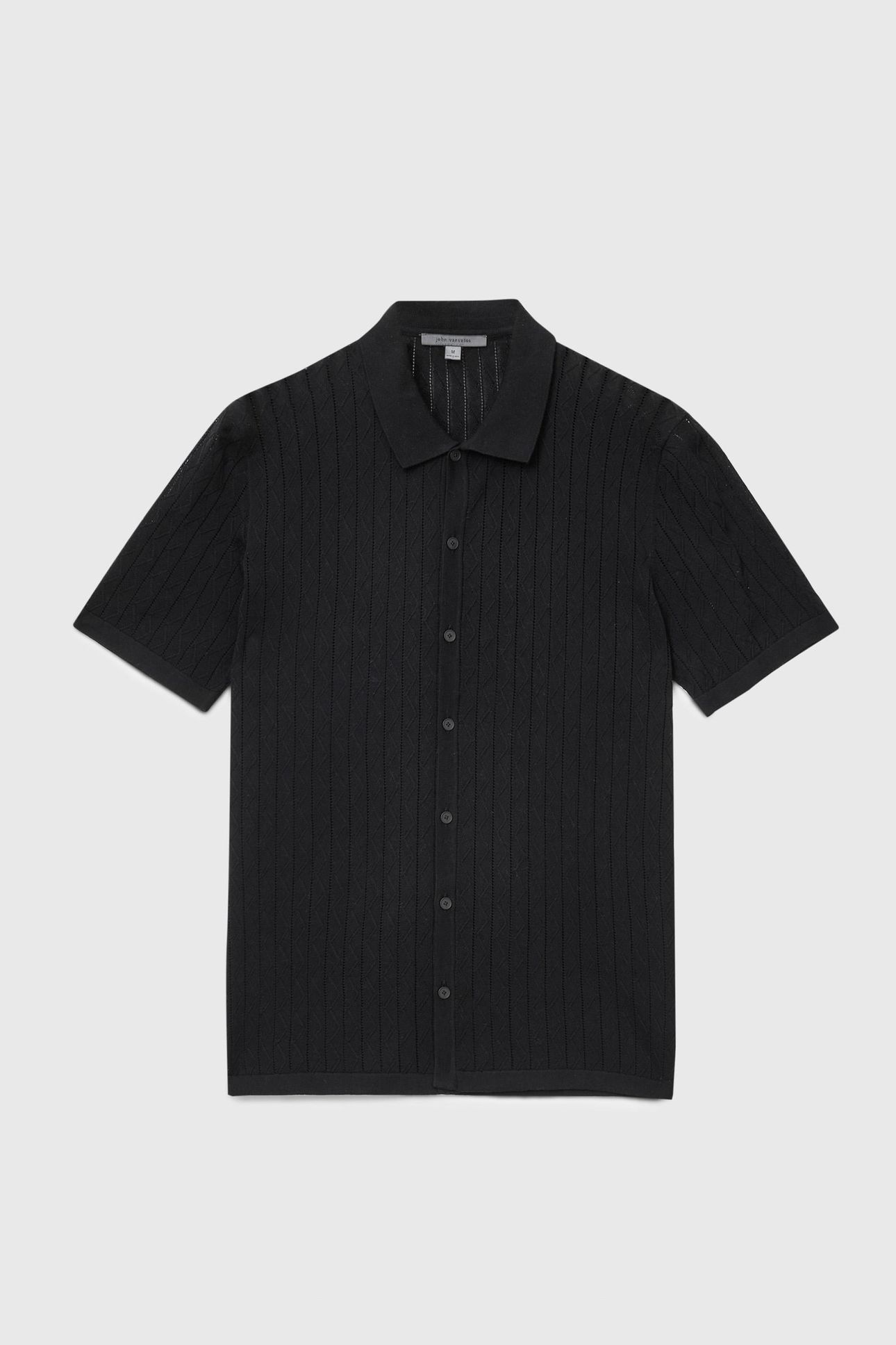 MOORE SS TEXTURE SWEATER SHIRT BLACK 3