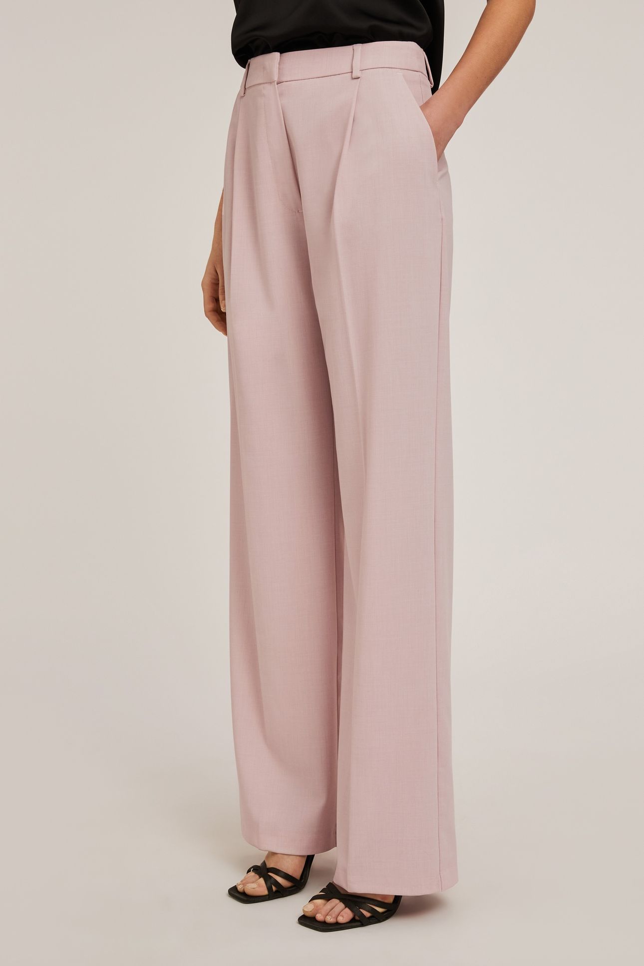 PALAZZO TROUSERS WITH PLEATS PINK 2