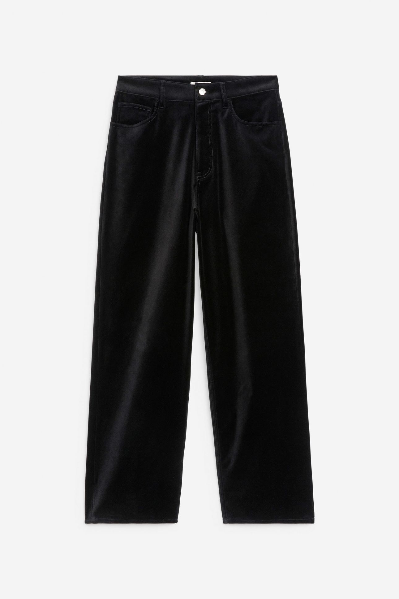 AMBER COTTON VELVET TROUSERS BLACK 3