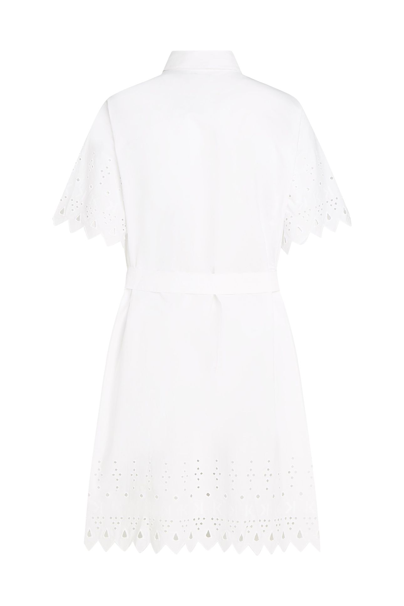 BRODERIE DETAIL SHIRT DRESS WHITE 3