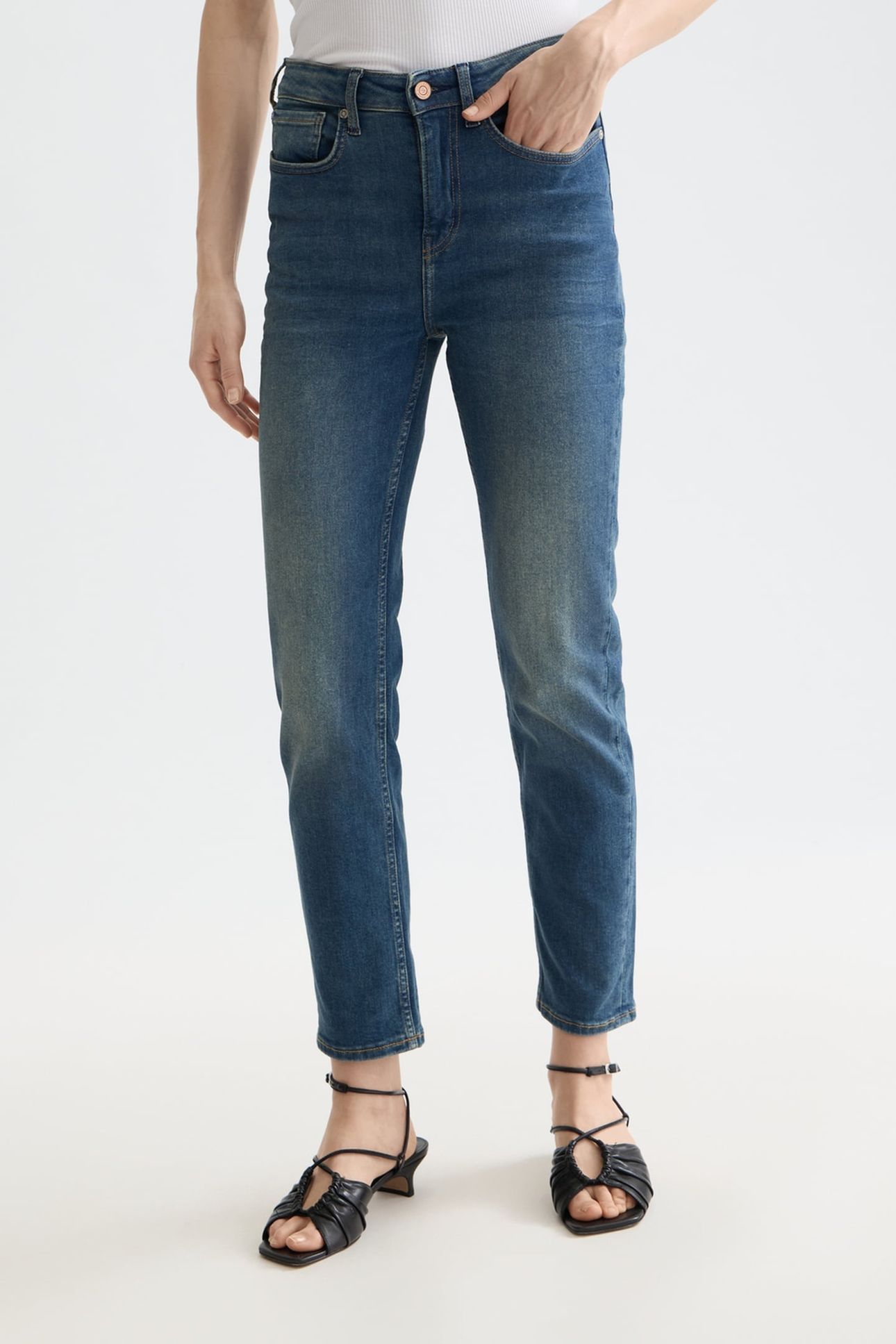 HIGH FIVE SUPER STRETCH SLIM JEANS CLASSIC BLUE 1