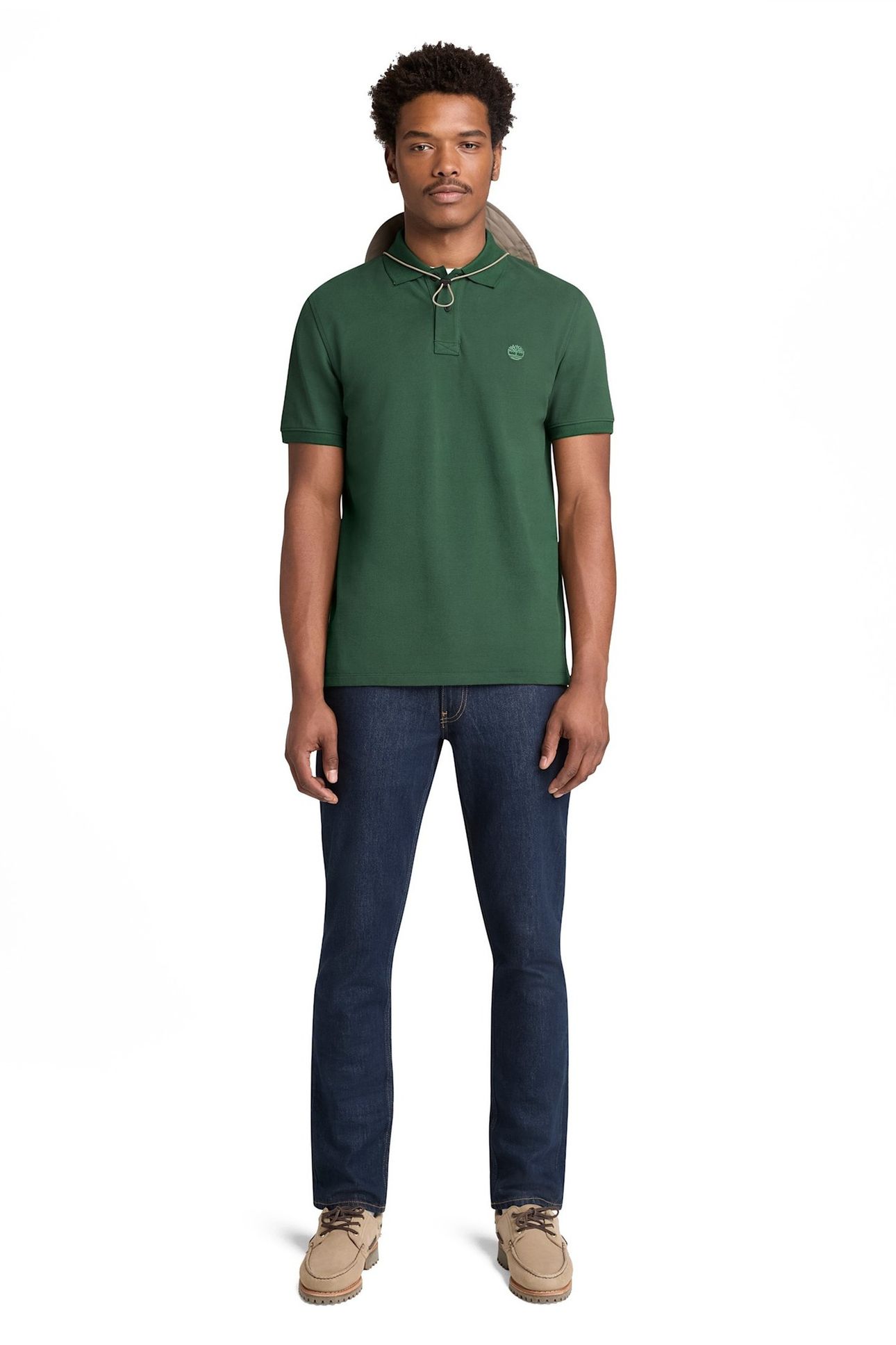 PIQUE SHORT SLEEVE POLO DARK GREEN 1