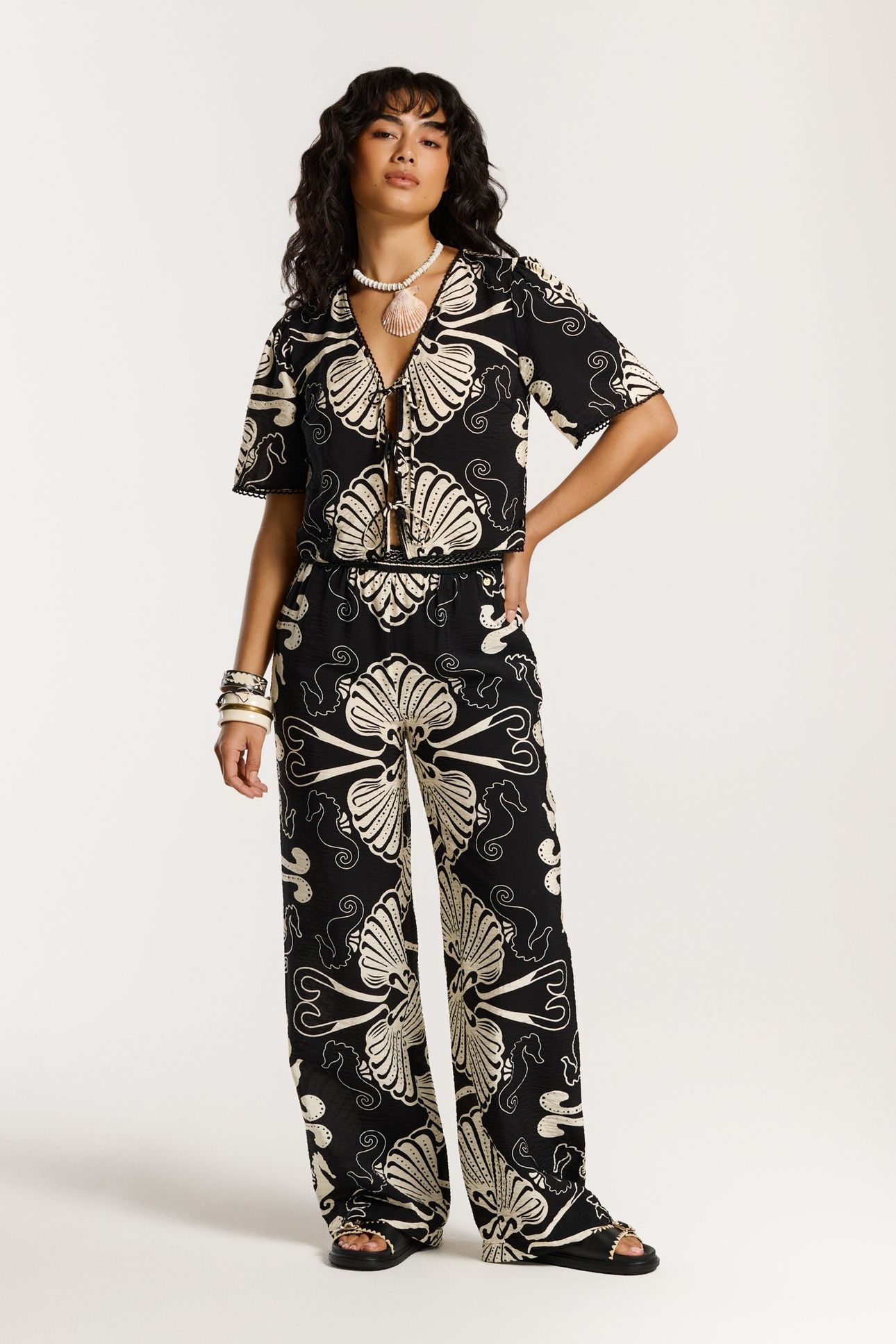MADISON TROUSERS SEA PEARL BLACK SEA PEARL 3