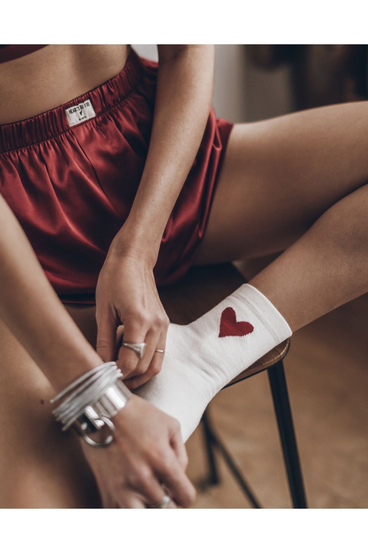 THE OFF WHITE HEART SOCKS 3