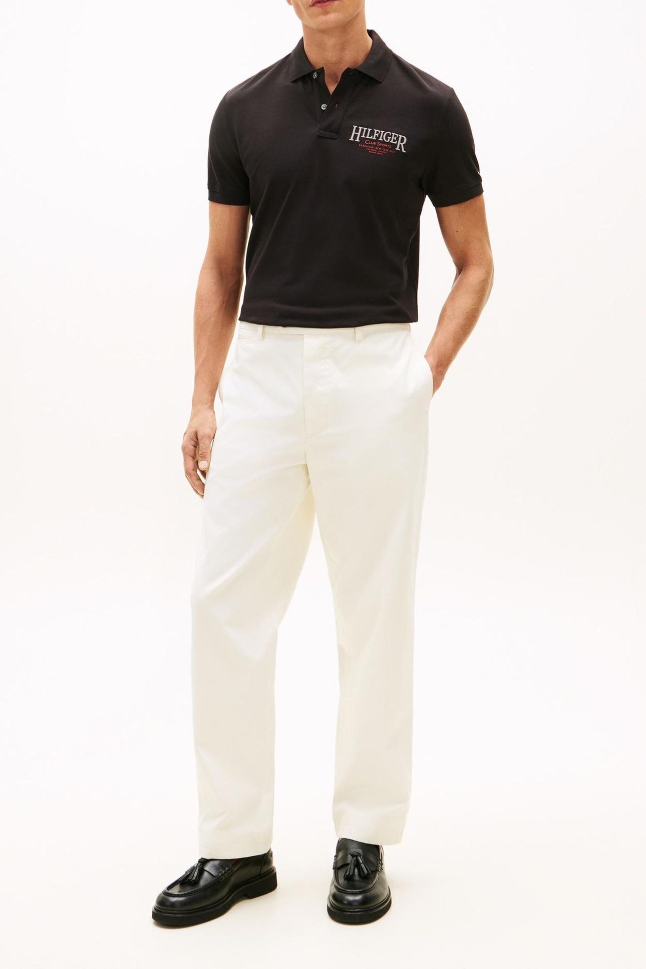 LEFT CHEST GRAPHIC POLO BLACK 1