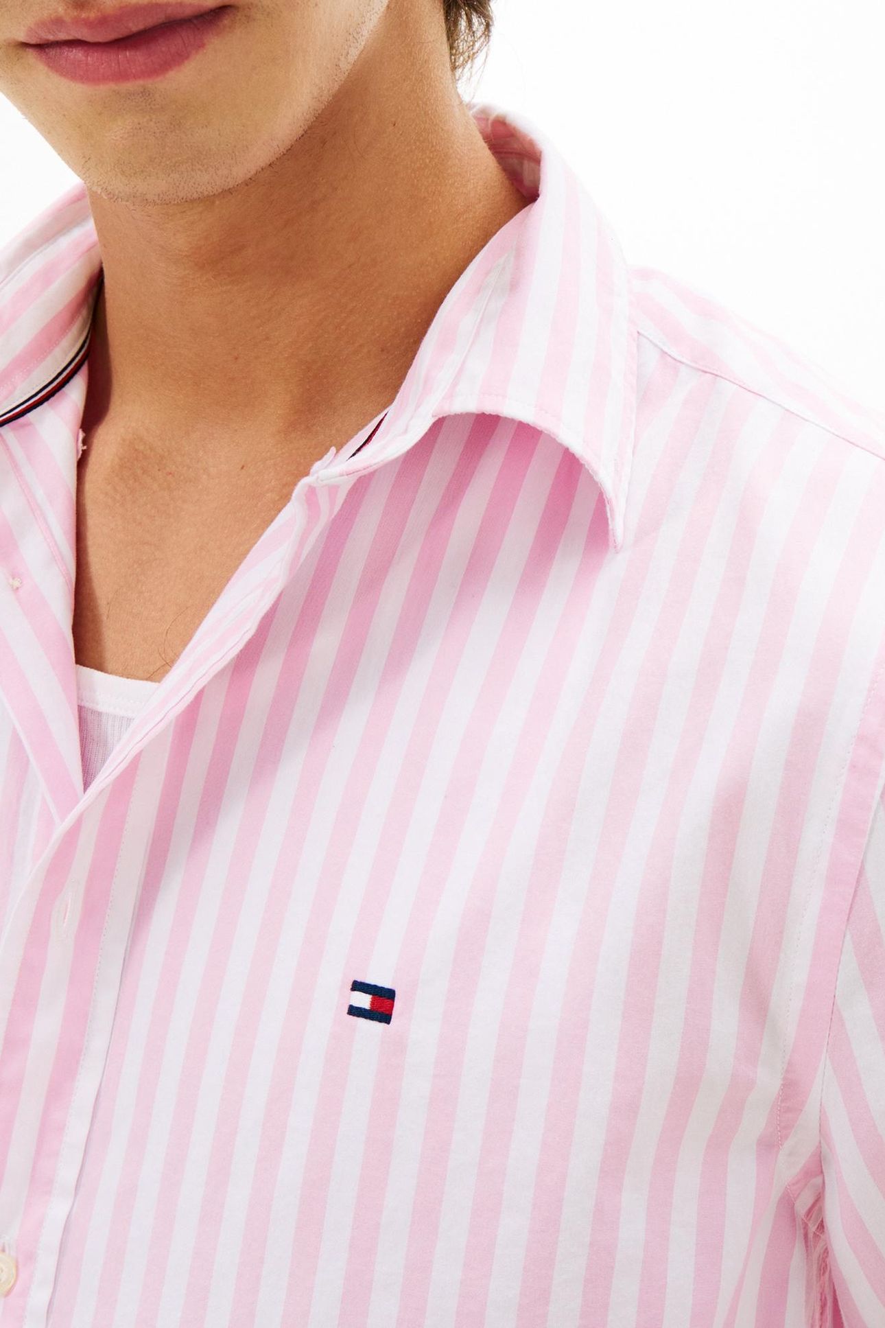 FLEX POPLIN CLASSIC SHIRT CLASSIC PINK/STRIPE 5