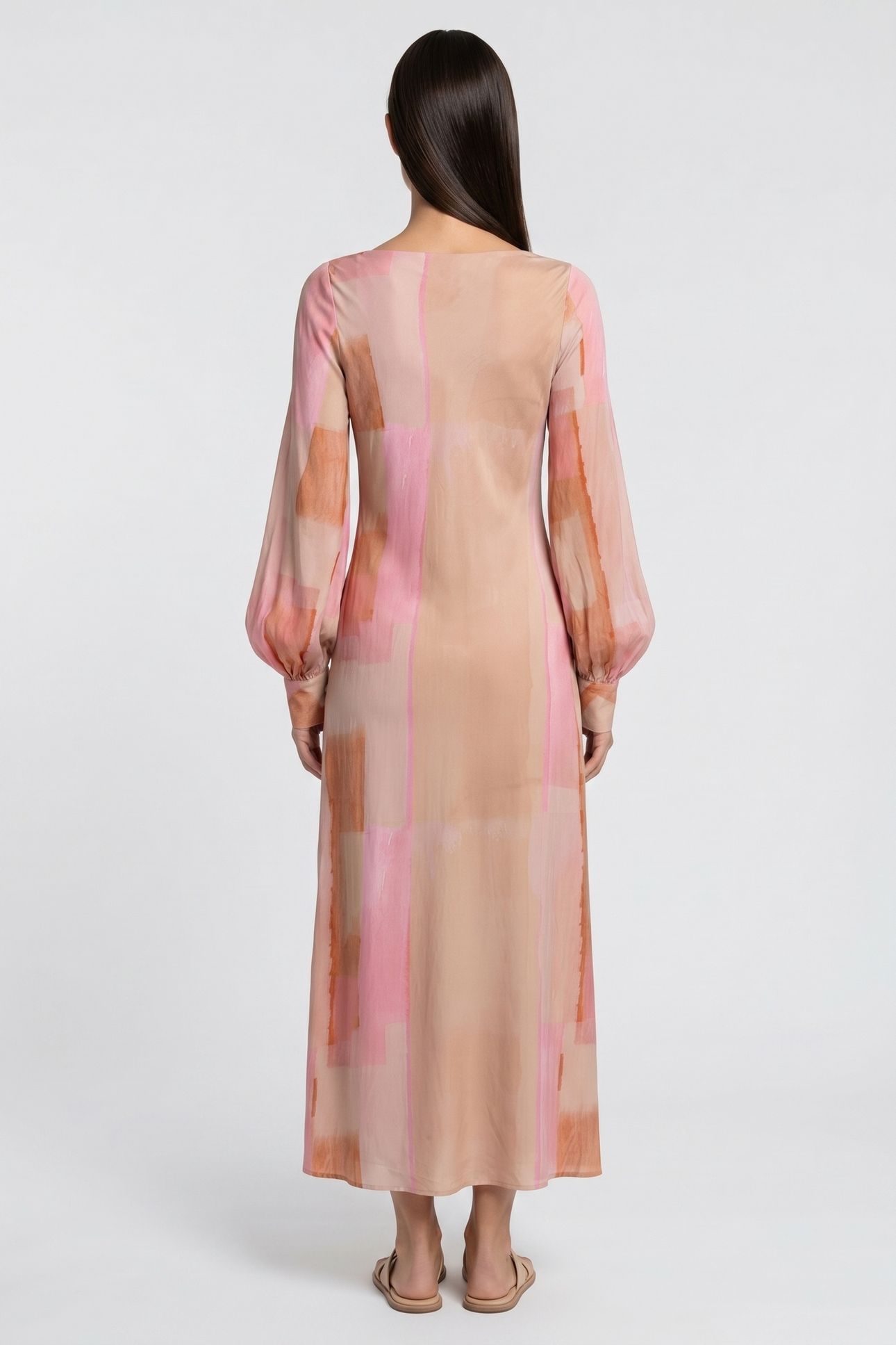 NENA PRINTED DRESS PINK 2