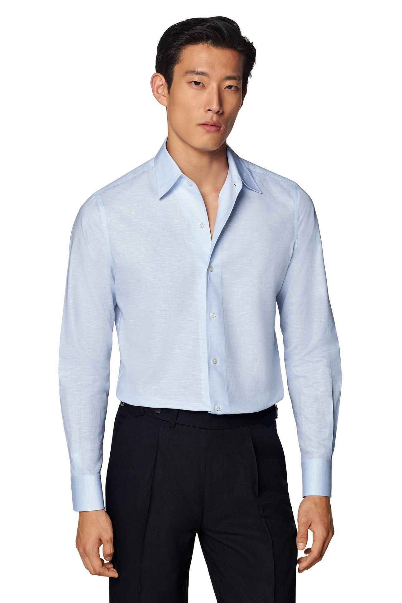 ONE-PIECE CO/LI FORMAL SHIRTS LIGHT BLUE 2