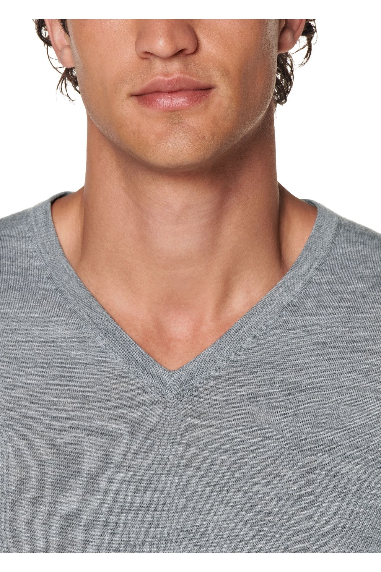 V-NECK MERINO CREW AND V NECK GREY 8