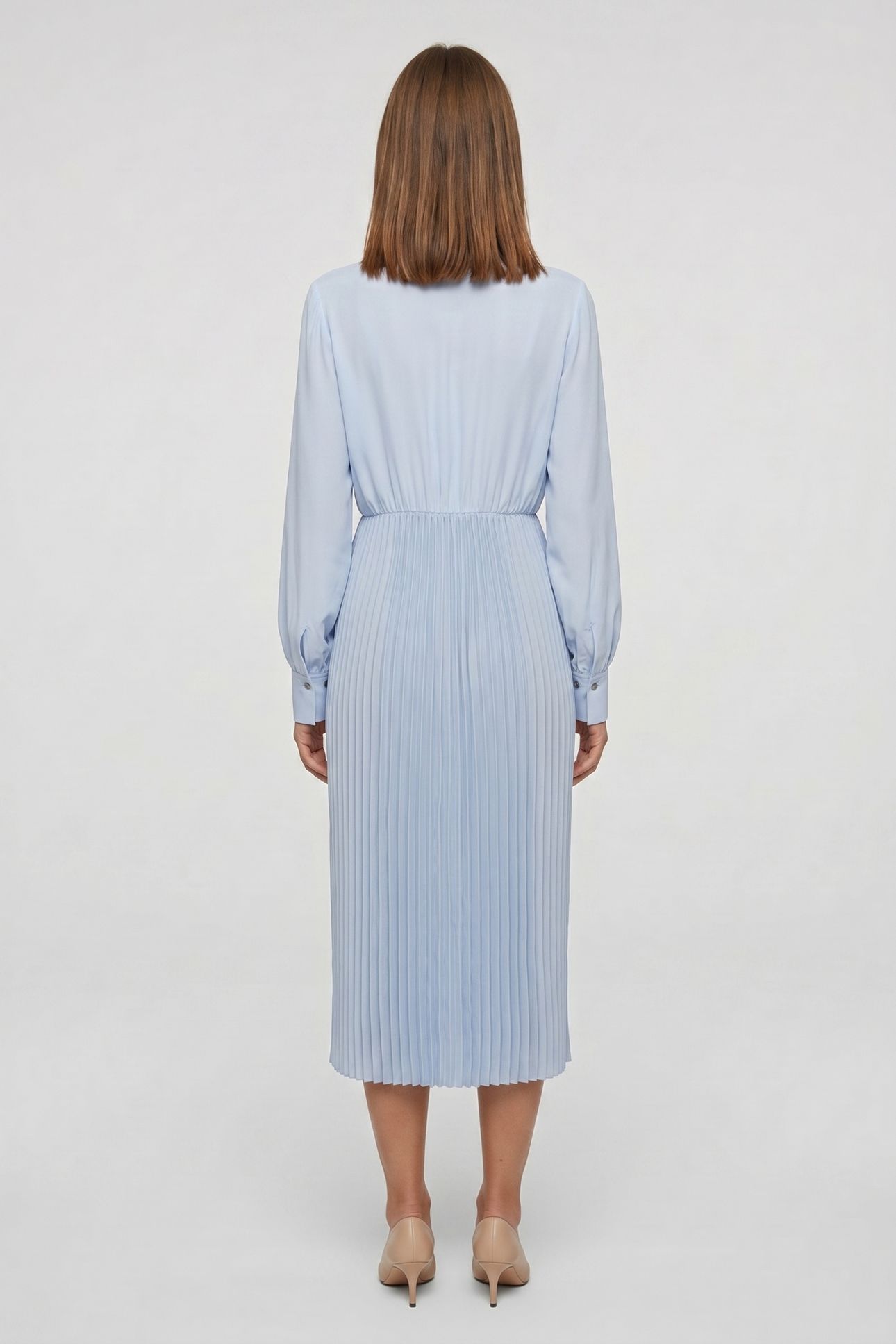 PLEATED SHIRT DRESS KENTUCKY BLUE 2