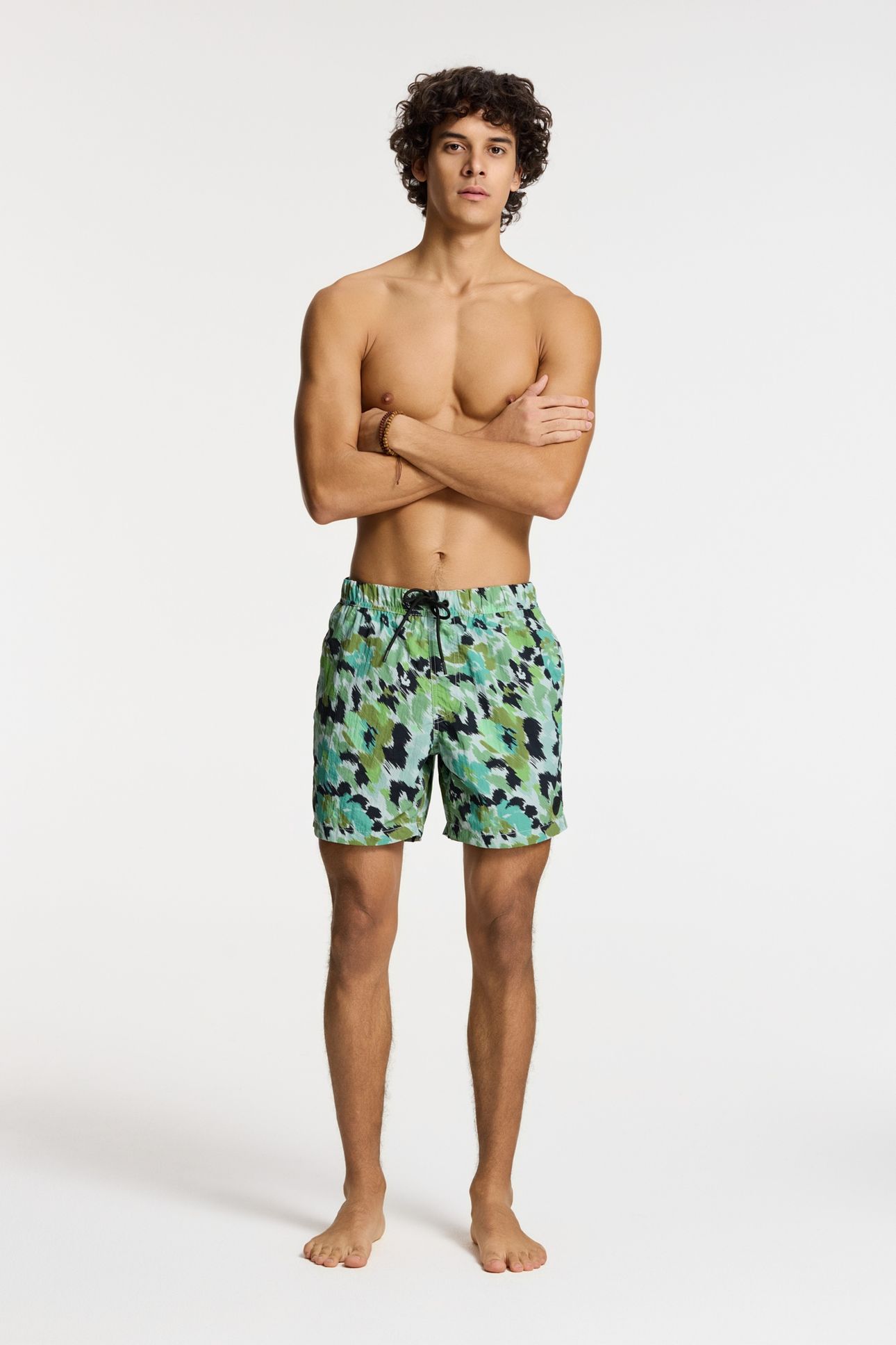 NICK QUICK DRY SWIM SHORTS 6 INCH DIGITAL CAMO GREEN DIGITAL 1
