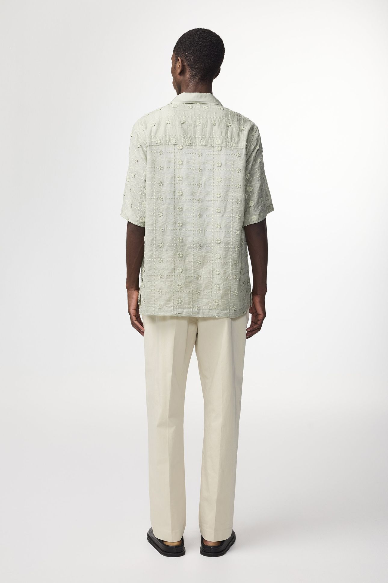 BEN SS SHIRT 5026 SHORT SLEEVE SAGE GREEN 3