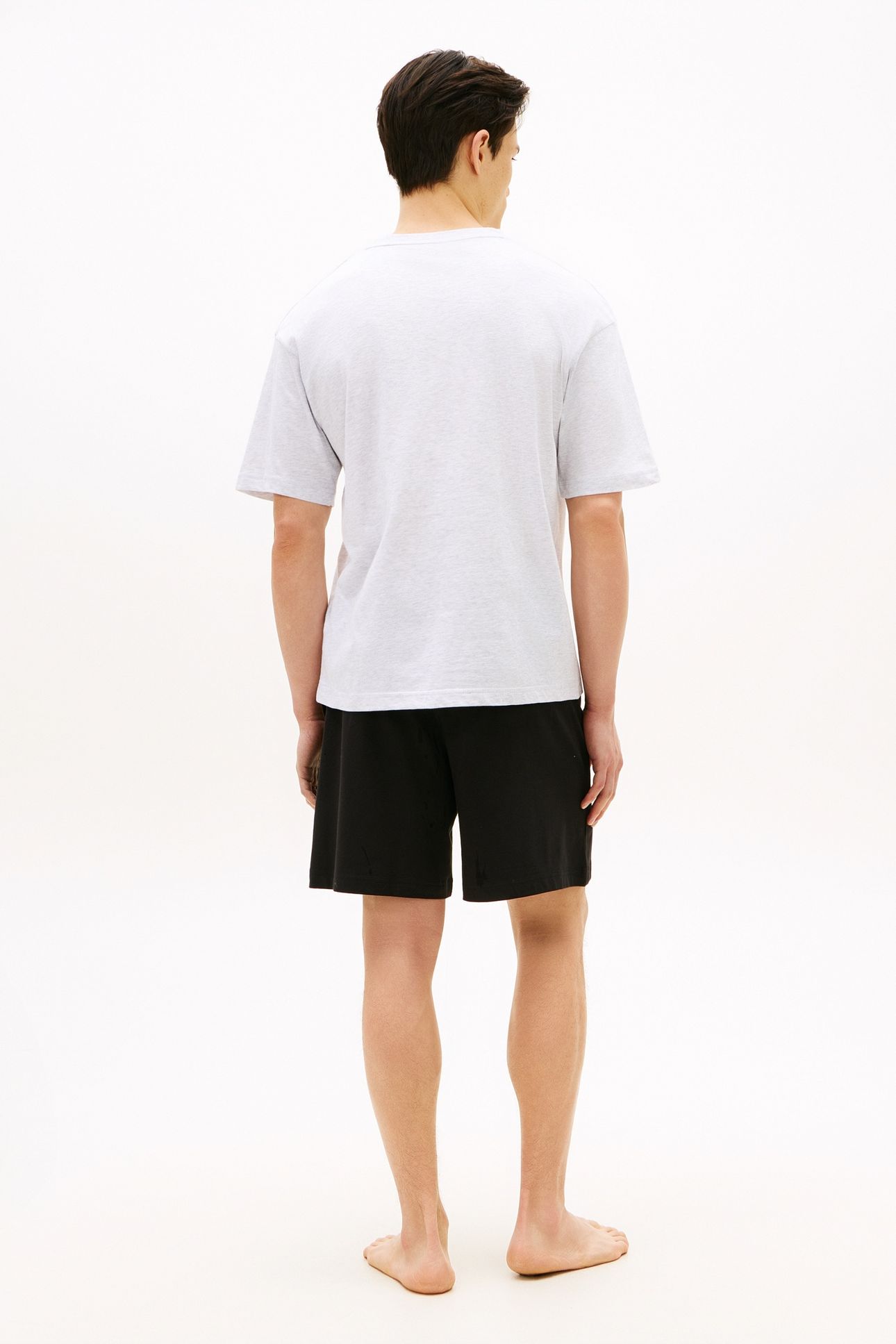 SS LOGO TEE ICE GREY HEATHER 3