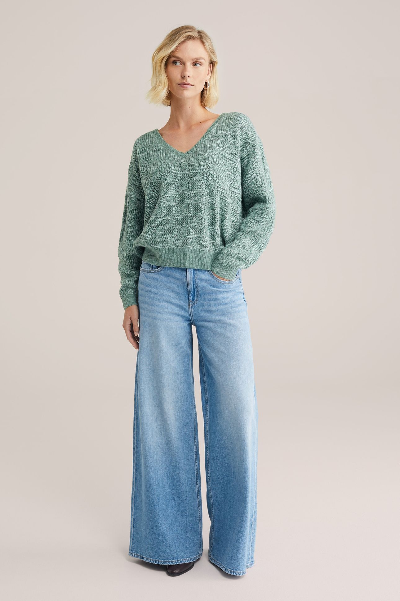KNITTED PULLOVER GREEN 2