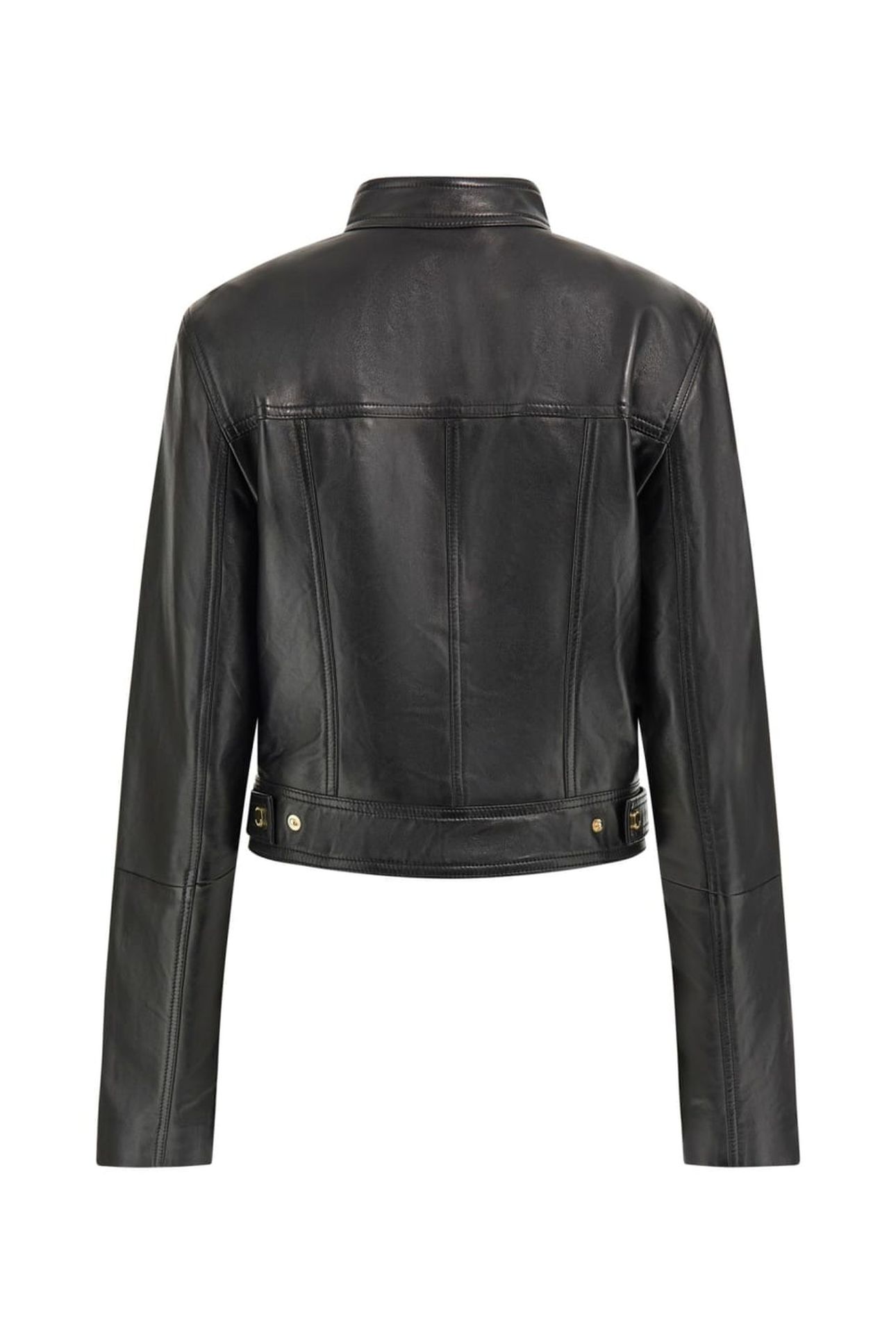 LANA LEATHER FITTED JET BLACK A996 7