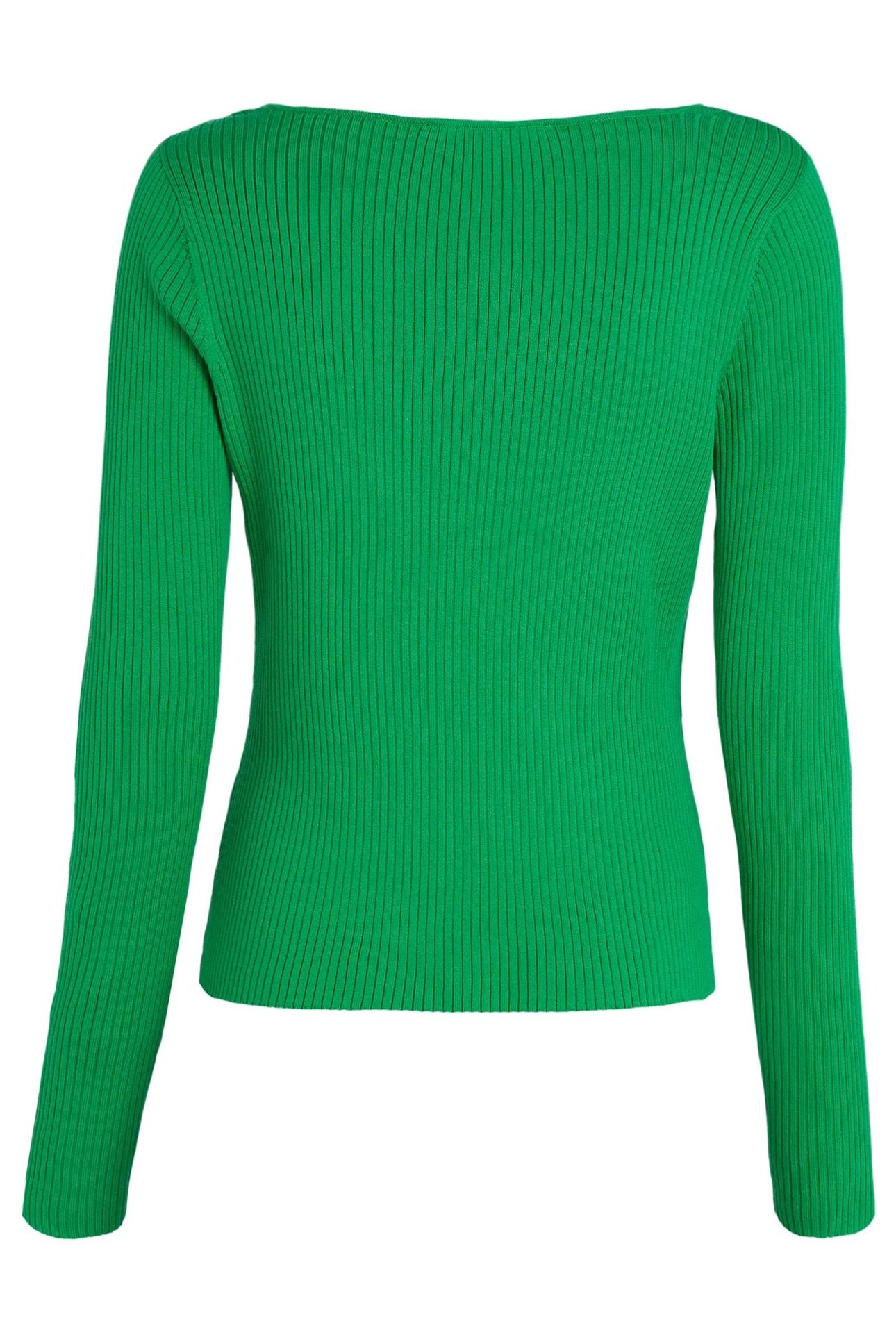 LS FEMININE KNIT TOP BRIGHT GREEN 2
