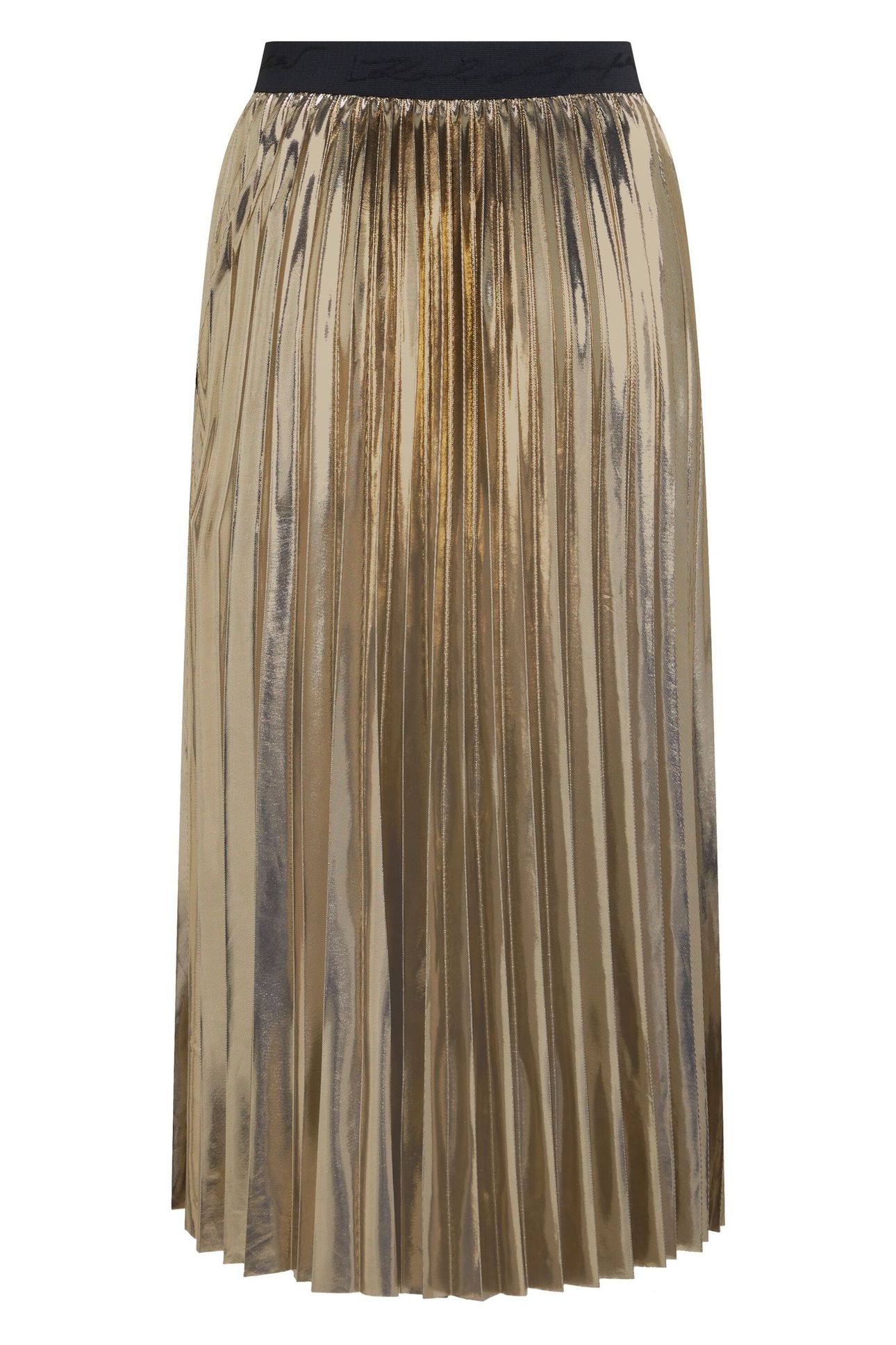 METALLIC PLEATED SKIRT GOLD 3