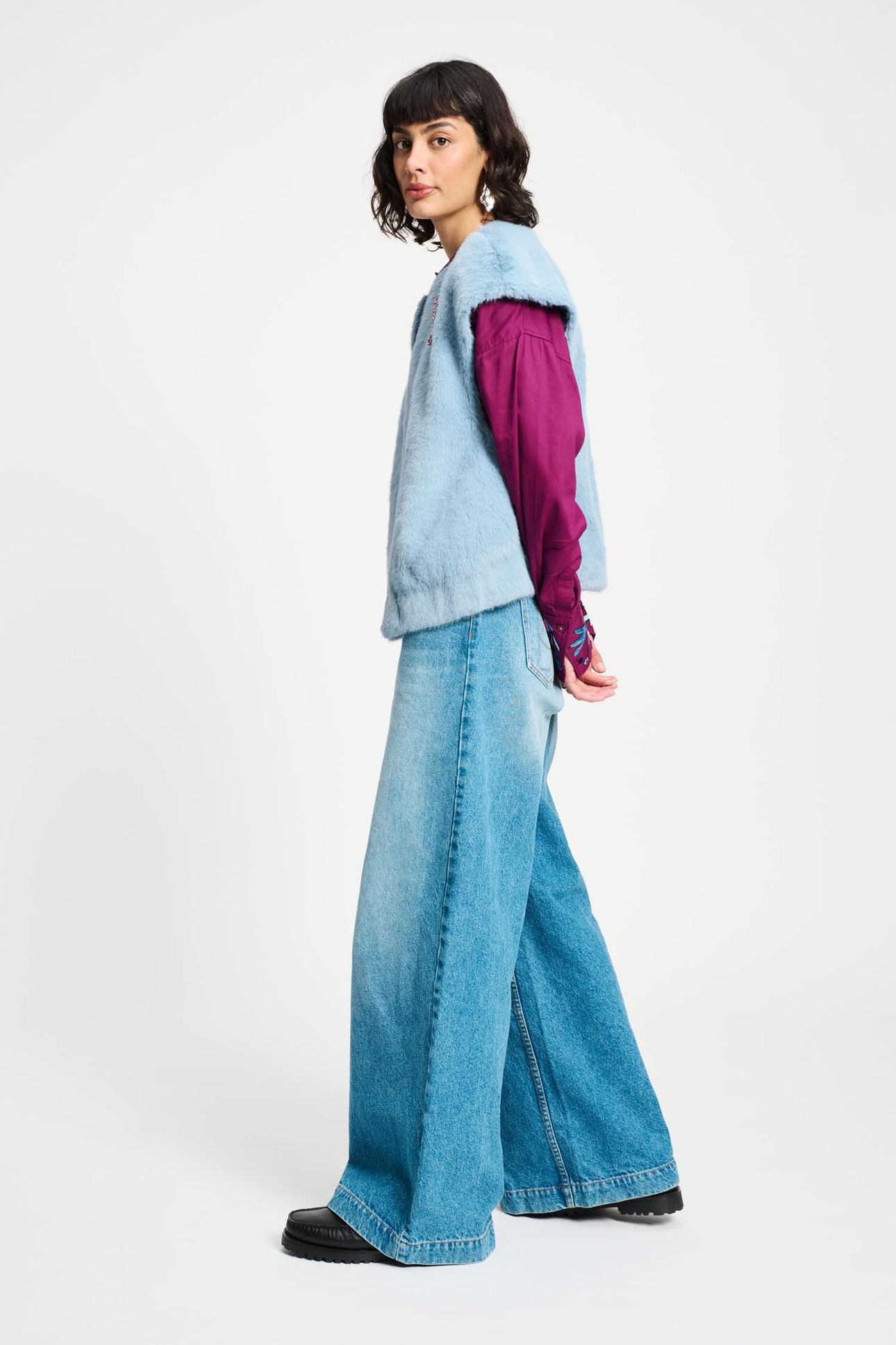 GILET - FUR MISTY BLUE 4
