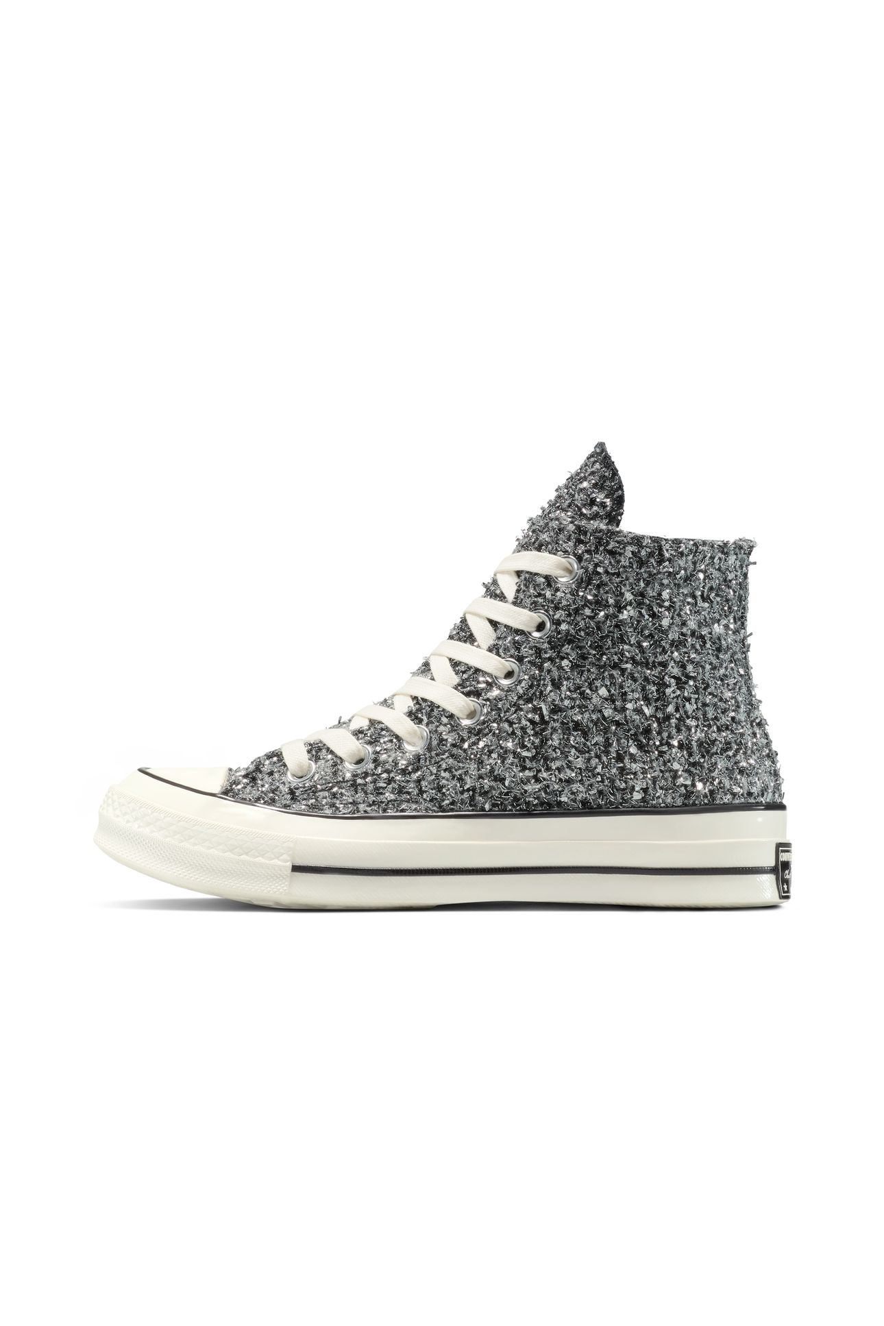 UNISEX CHUCK 70 HI BLACK/SILVER/EGRET 2