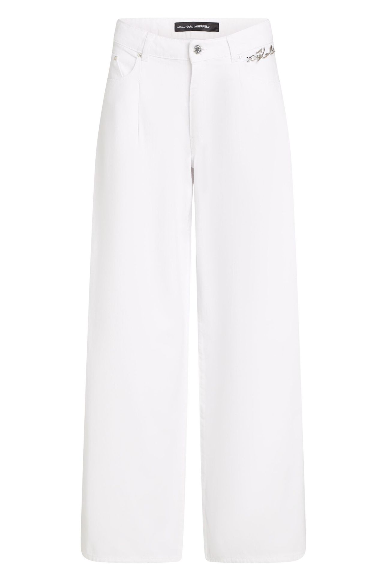 WIDE LEG WHITE DENIM PANTS WHITE DENIM 3