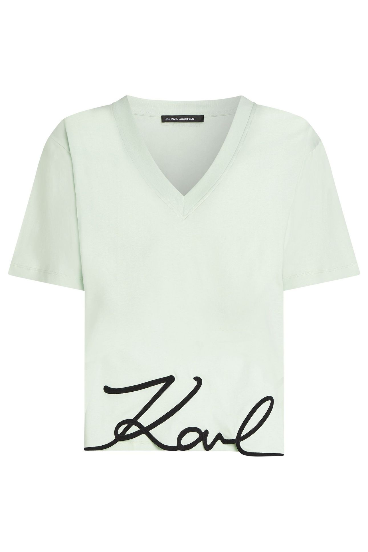 KARL SIGNATURE HEM V-NECK TSHIRT SPRAY 4