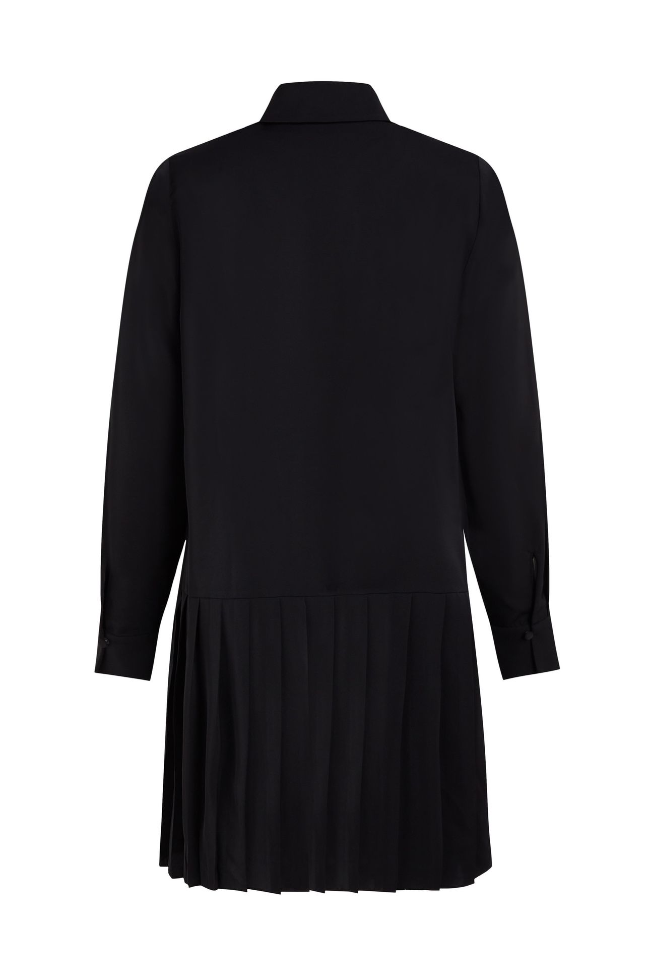 K BUTTONS PLEATED MINI DRESS BLACK 3