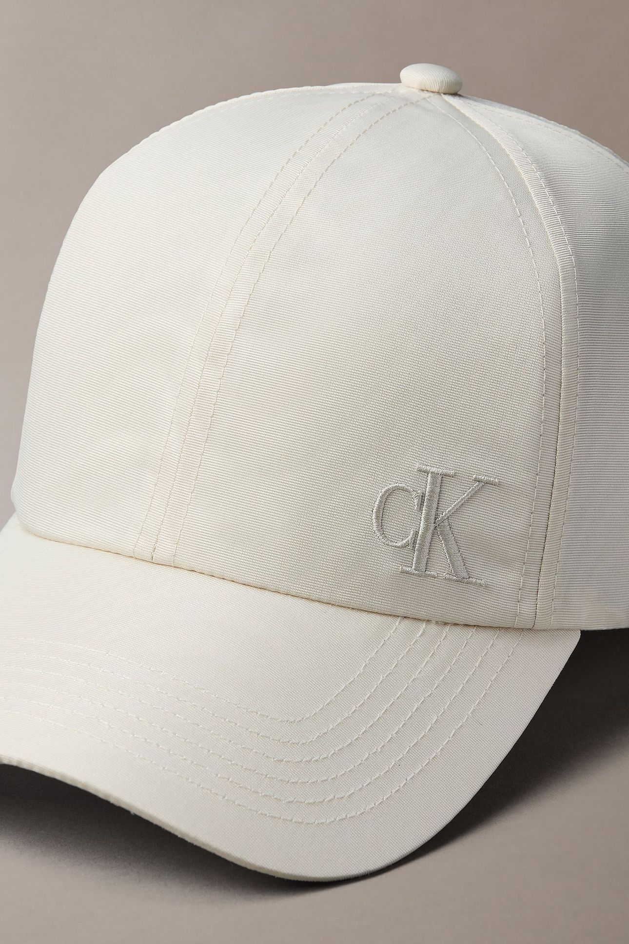 MONOGRAM EMBROIDERY CAP BONE WHITE 3