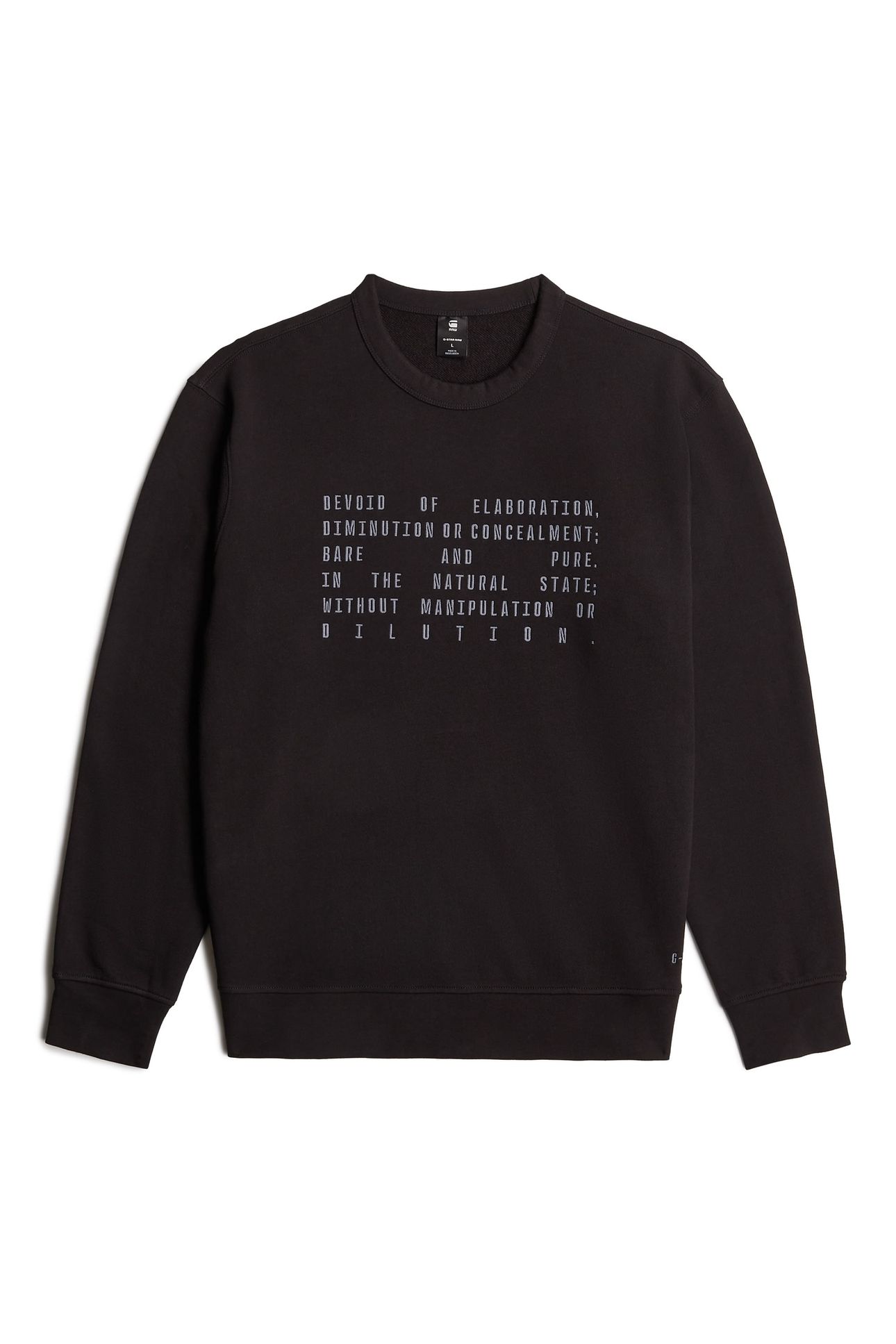 TEXT GRAPHIC SWEATER BLACK 5