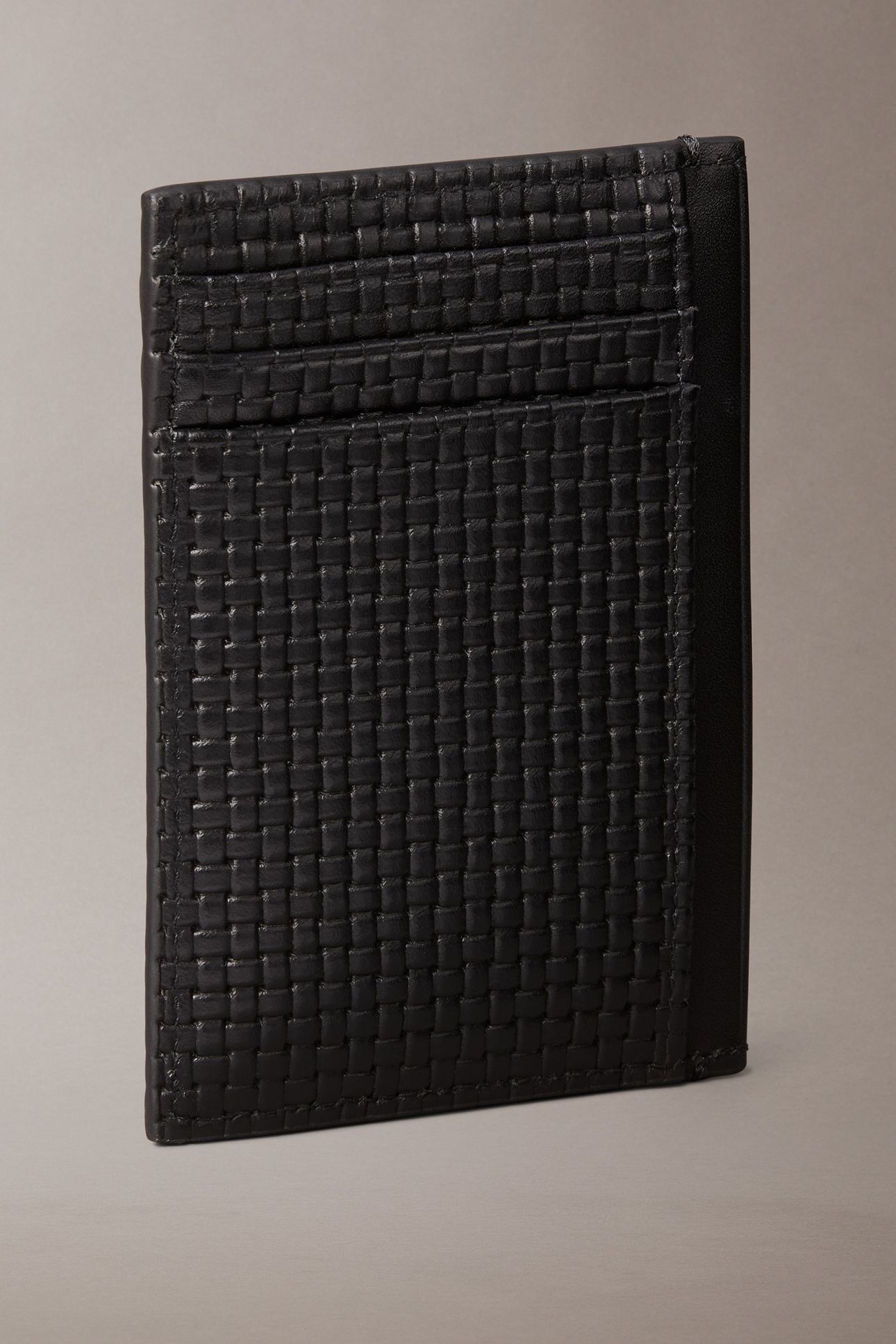 EMBOSSED WOVEN N/S CARDHOLDER BLACK 2