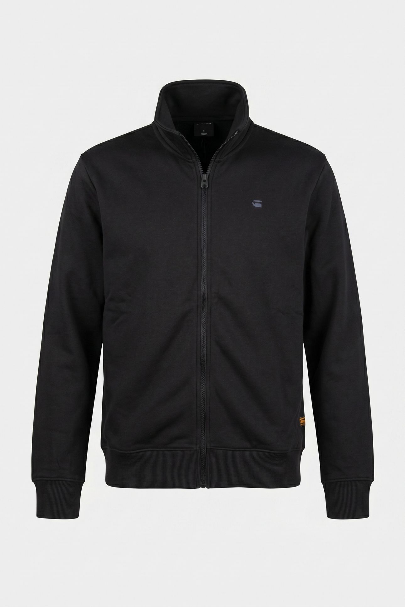 ZIP STAND UP COLLAR SWEAT L\S DK BLACK 5