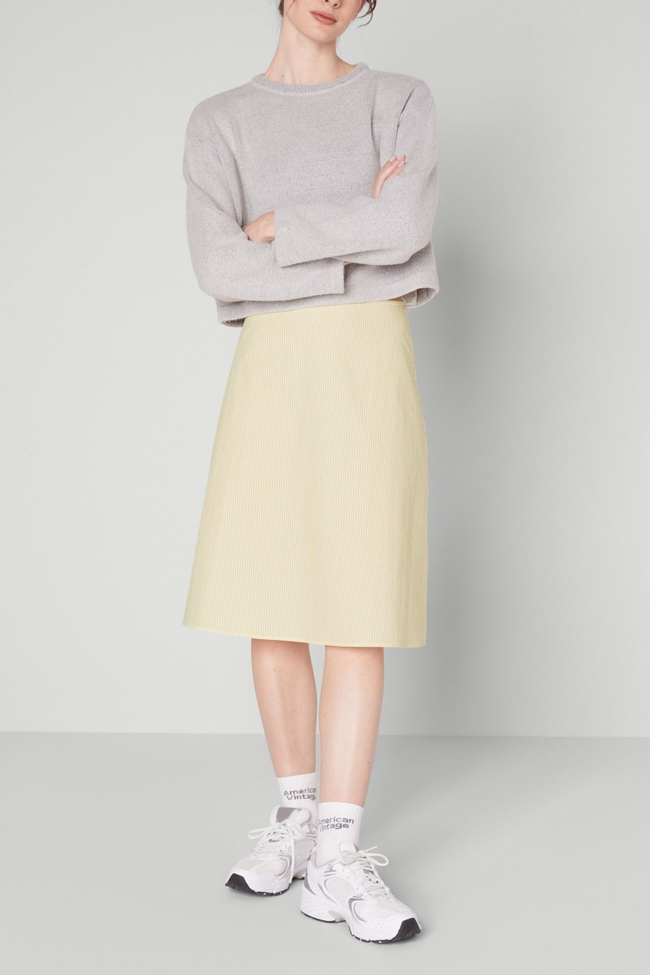 ELIABAY SKIRT RAYURES JAUNES 2