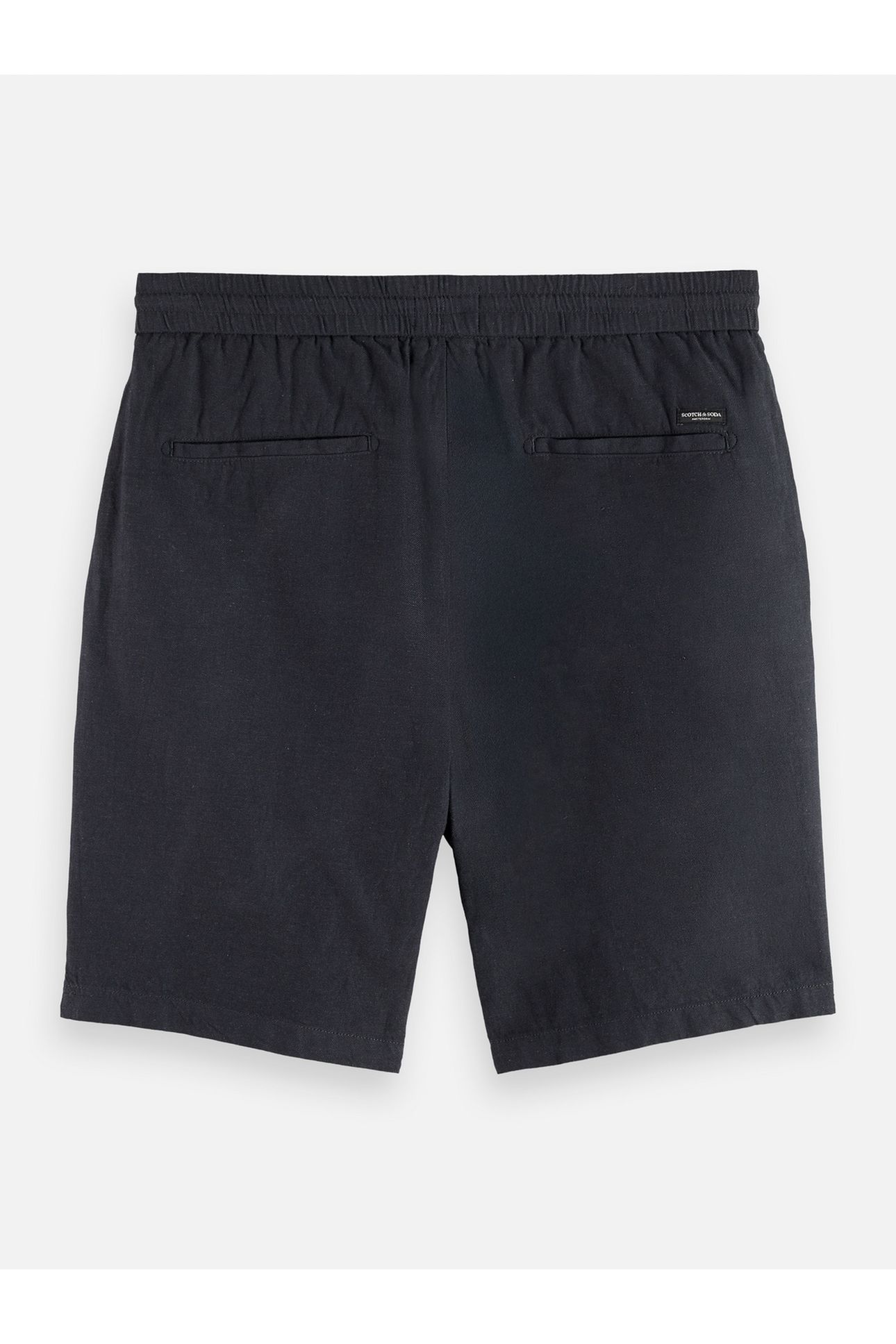 FAVE - COTTON-LINEN TWILL BERMUDA SHORT BLACK 5