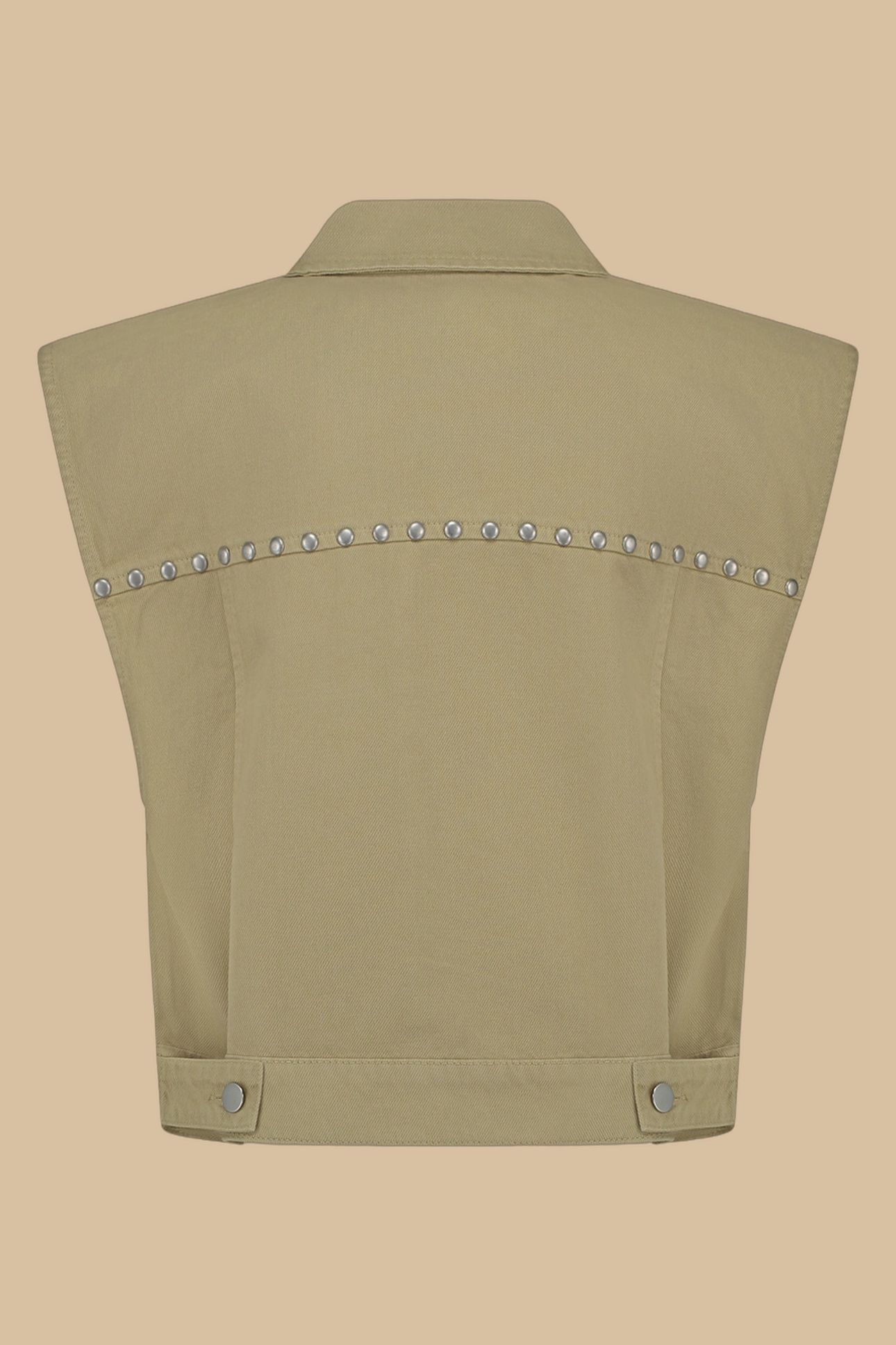 LUCY GILET OLIVE GRAY 2