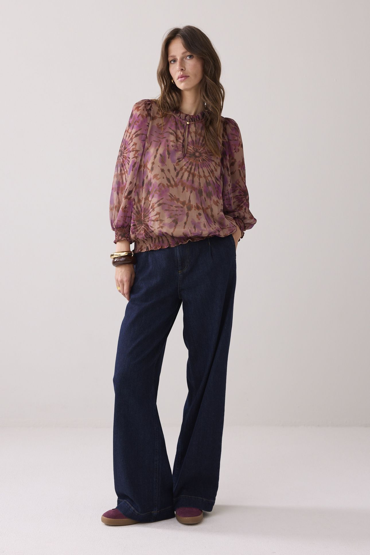 TOP SMOCK TIE DYE PRINT MULTICOLOUR 2