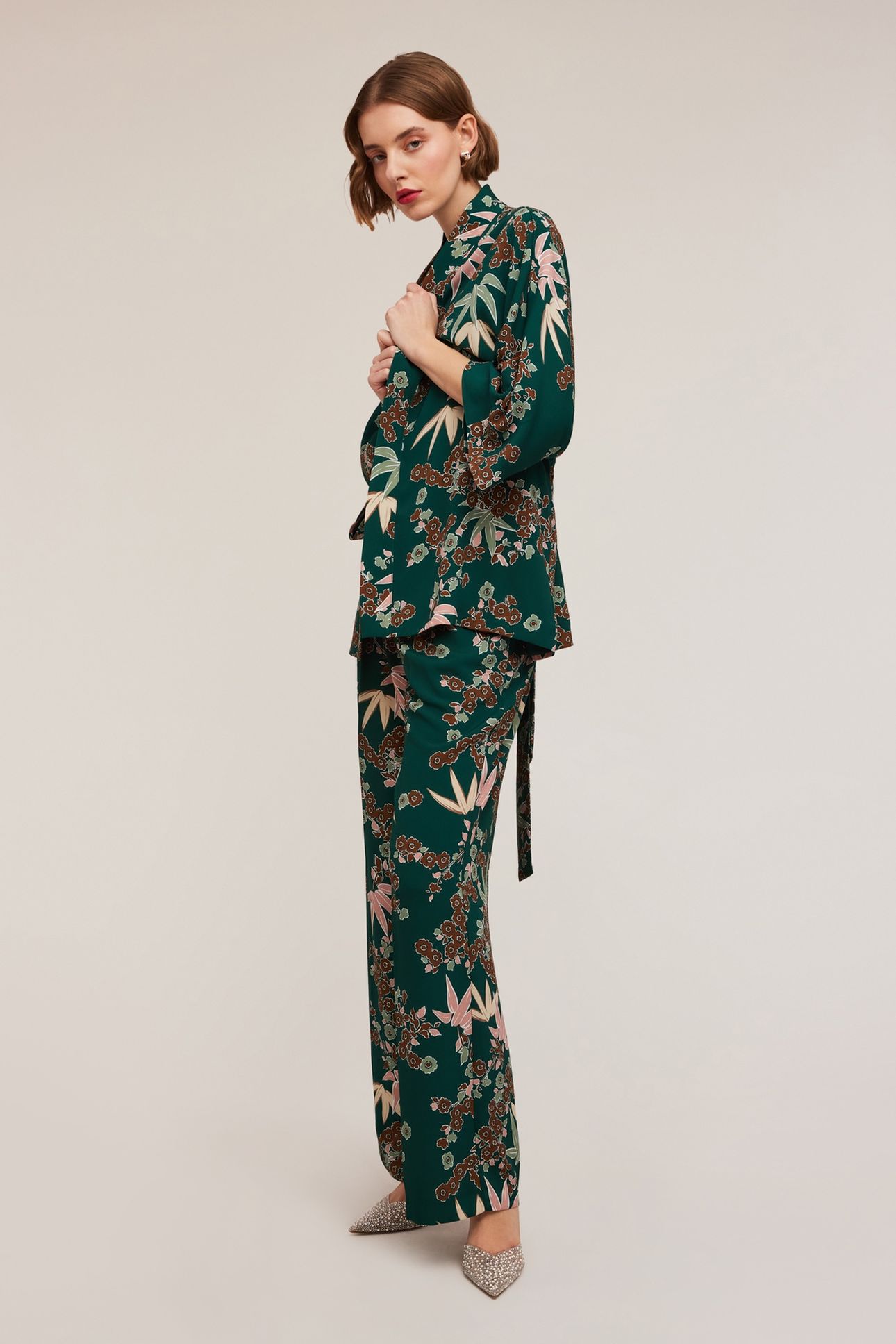 DECÒ PATTERNED KIMONO GREEN 4